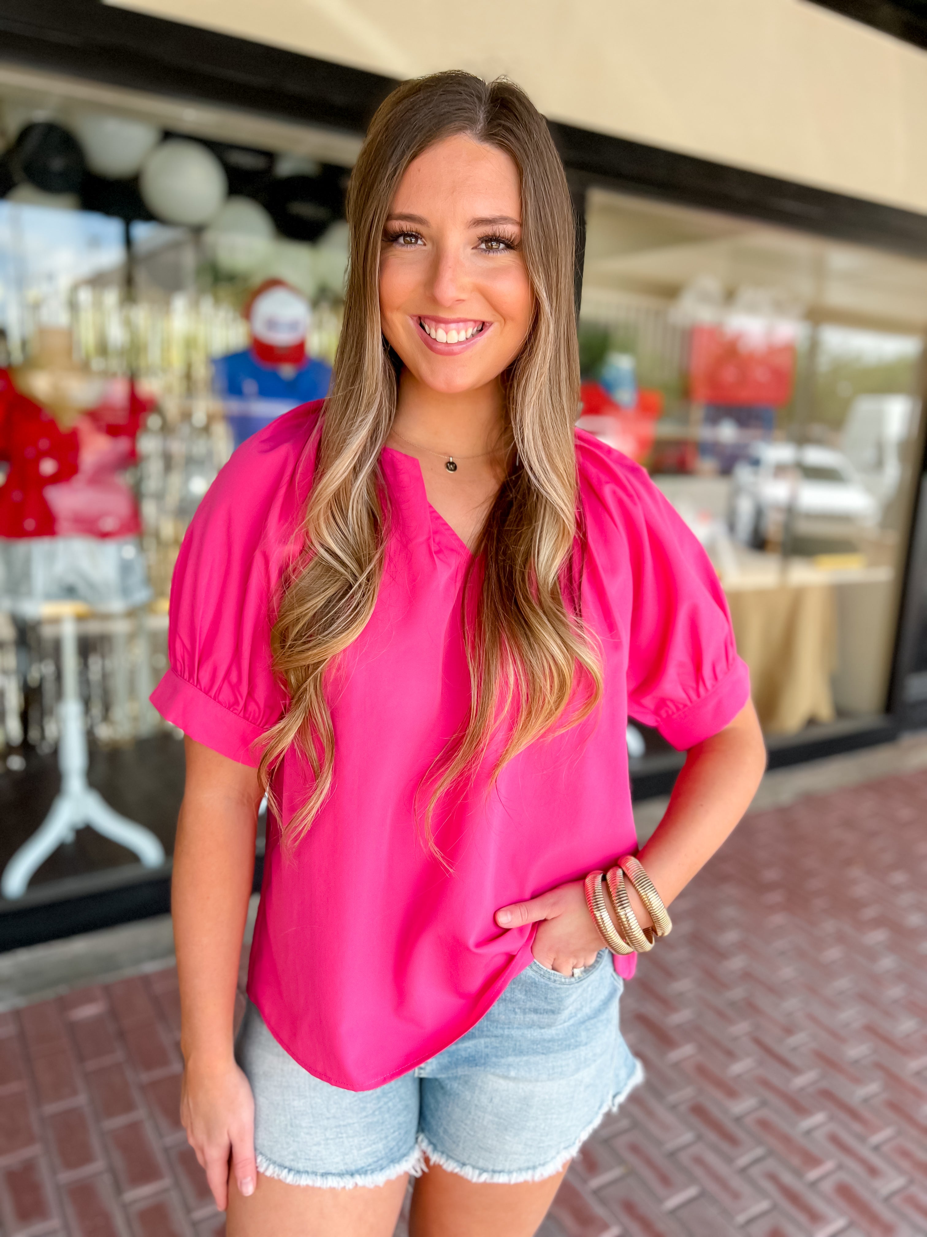 Simply Delightful Top-Pink