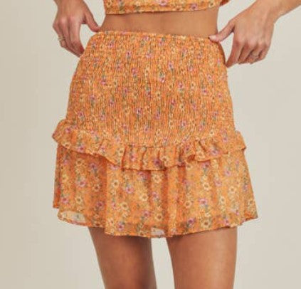 Savannah Smocked Mini Skirt