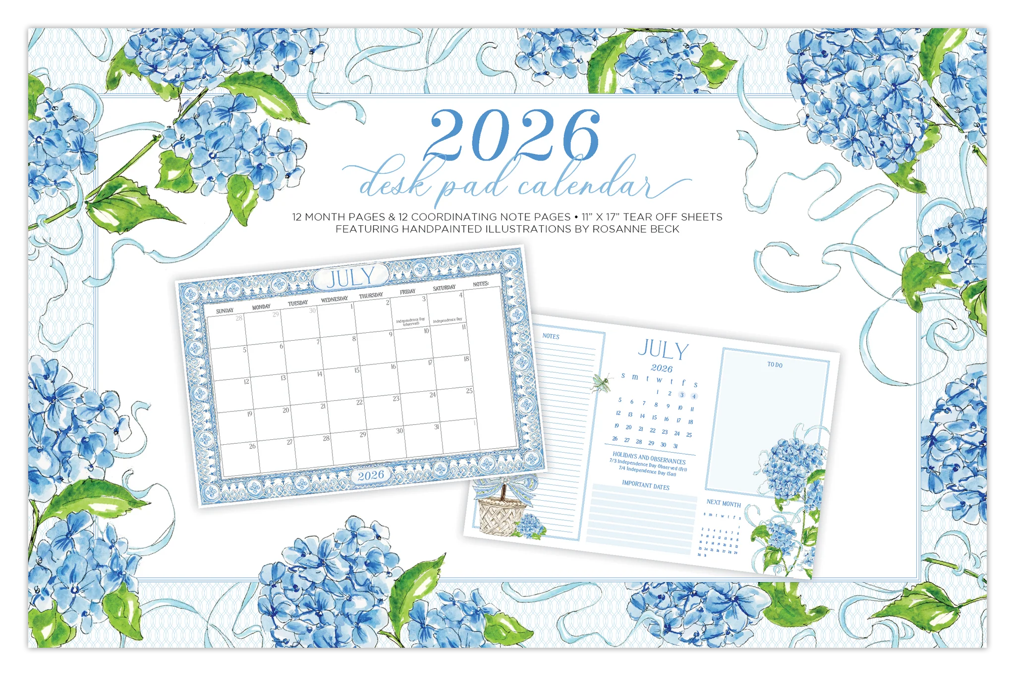 Handpainted Garden Party Calendar 2026