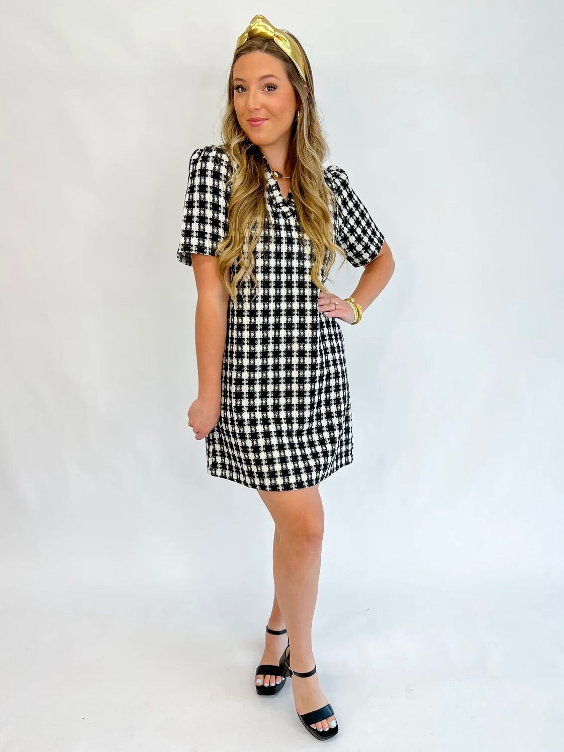 Timeless Plaid Tweed Dress