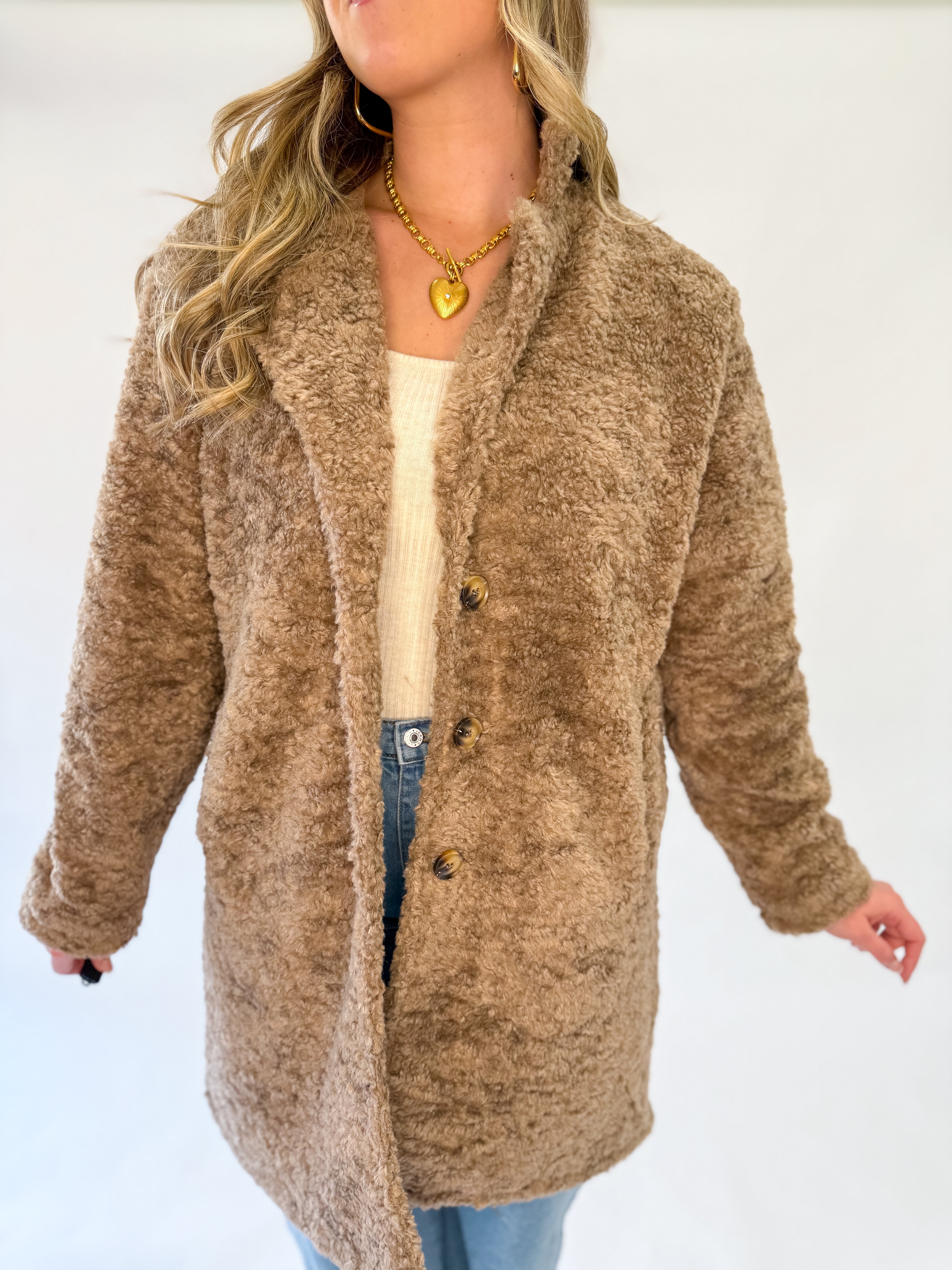 Isabella Button Front Coat