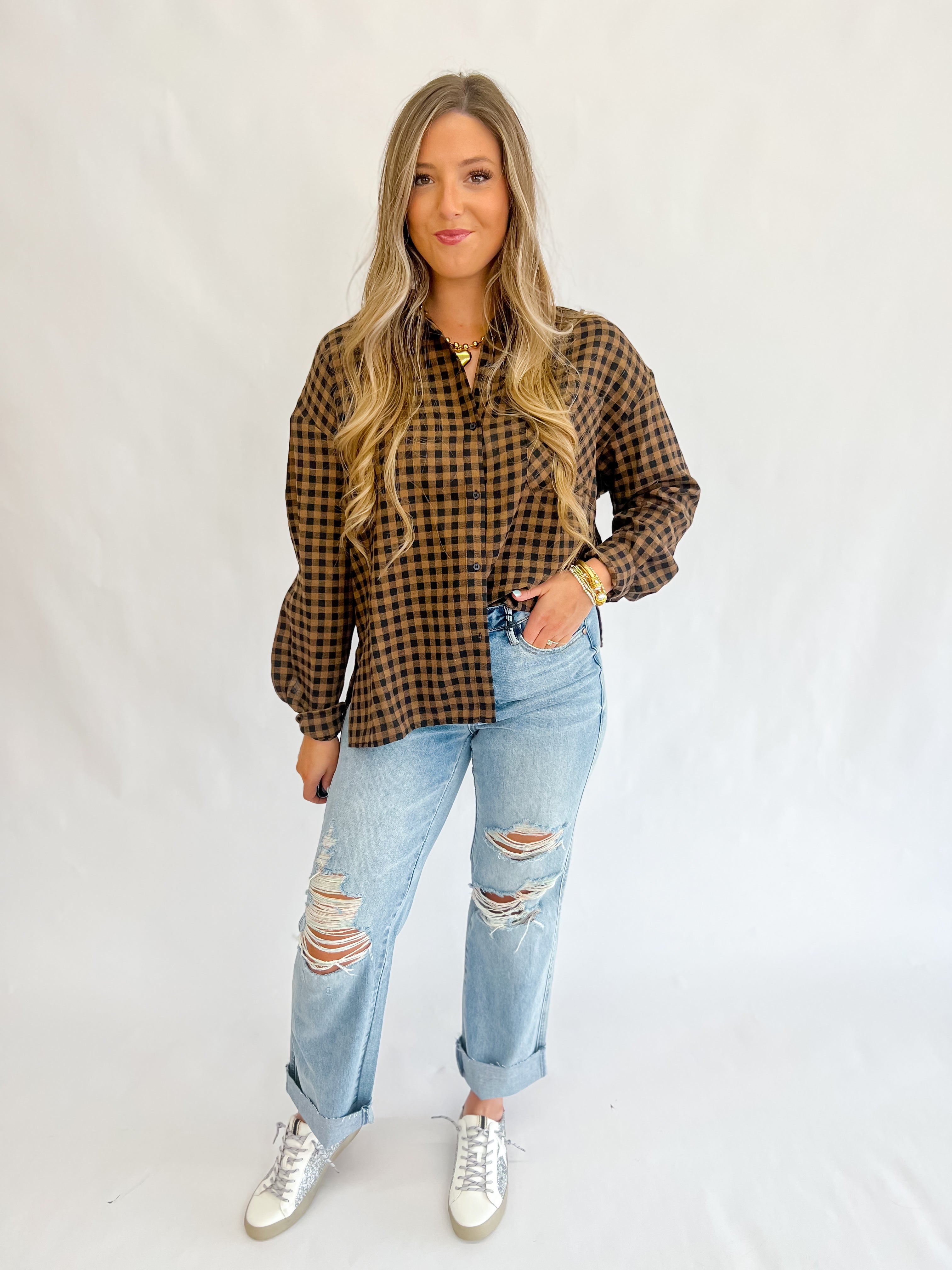 Common Sense  Gingham Top