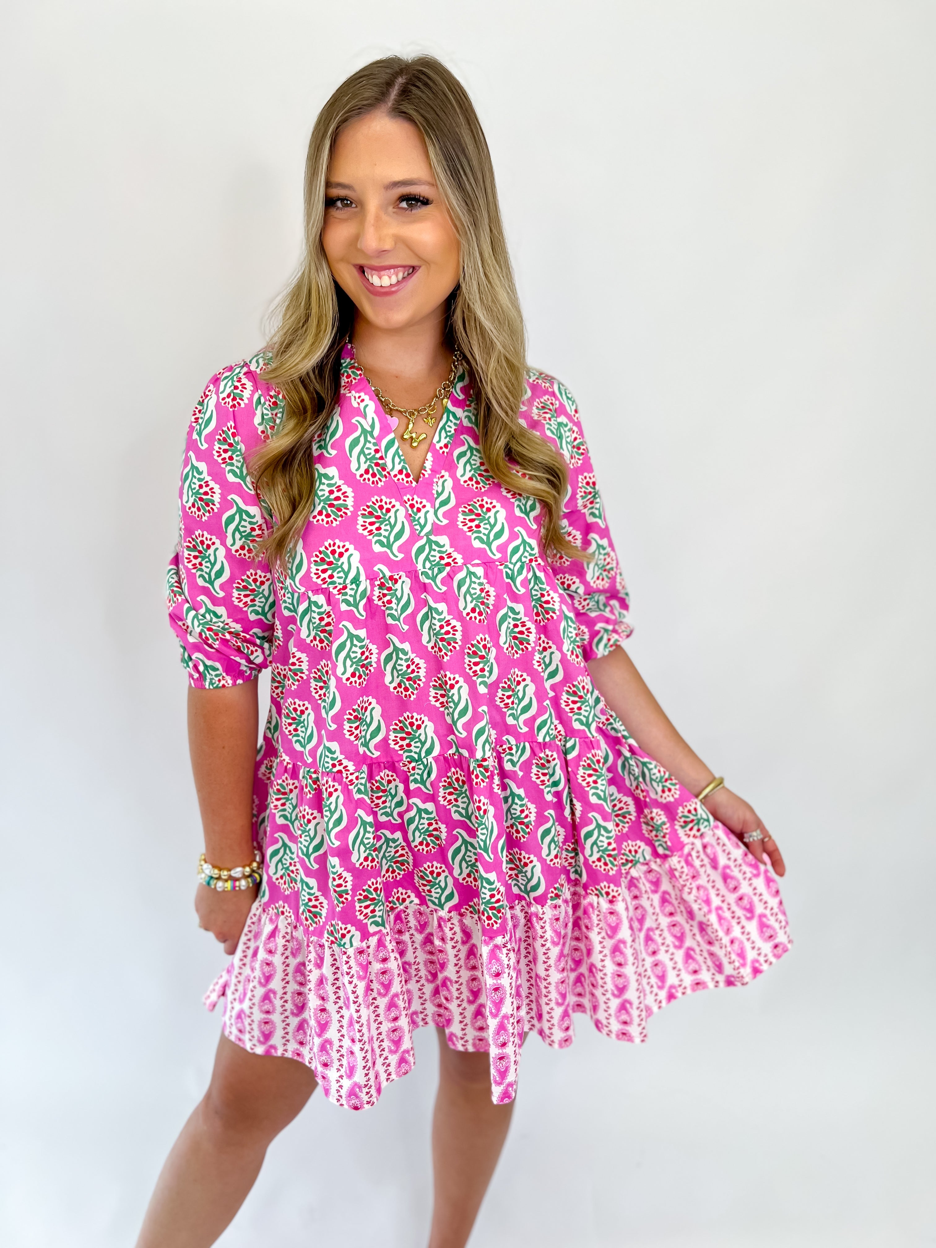 Pace Tunic Dress - Pink