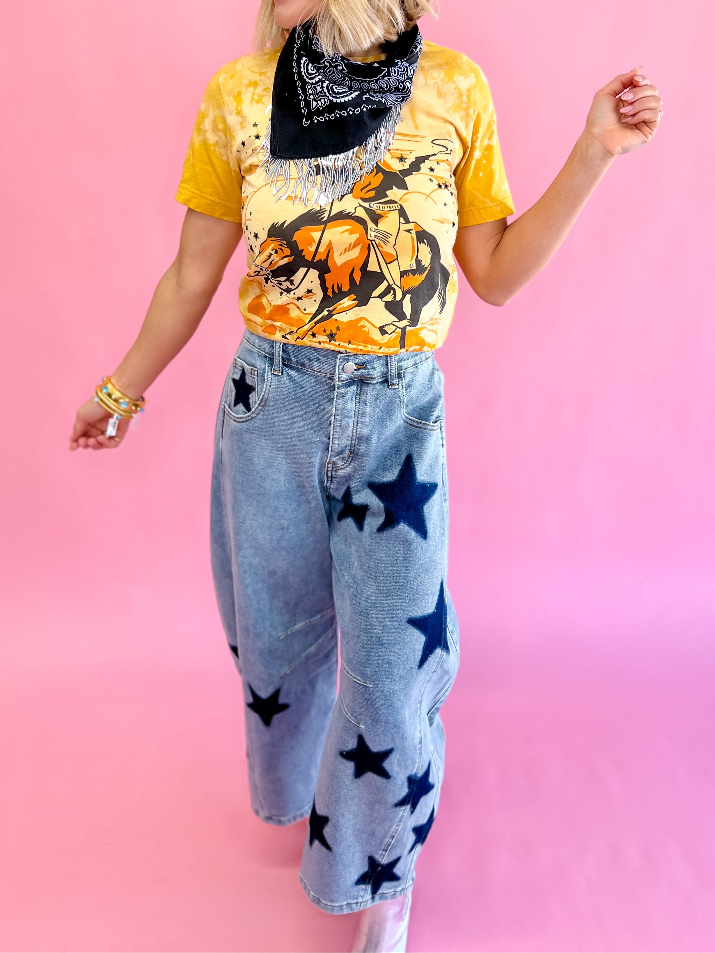 Gina Pink Label Star Cowboy Tee