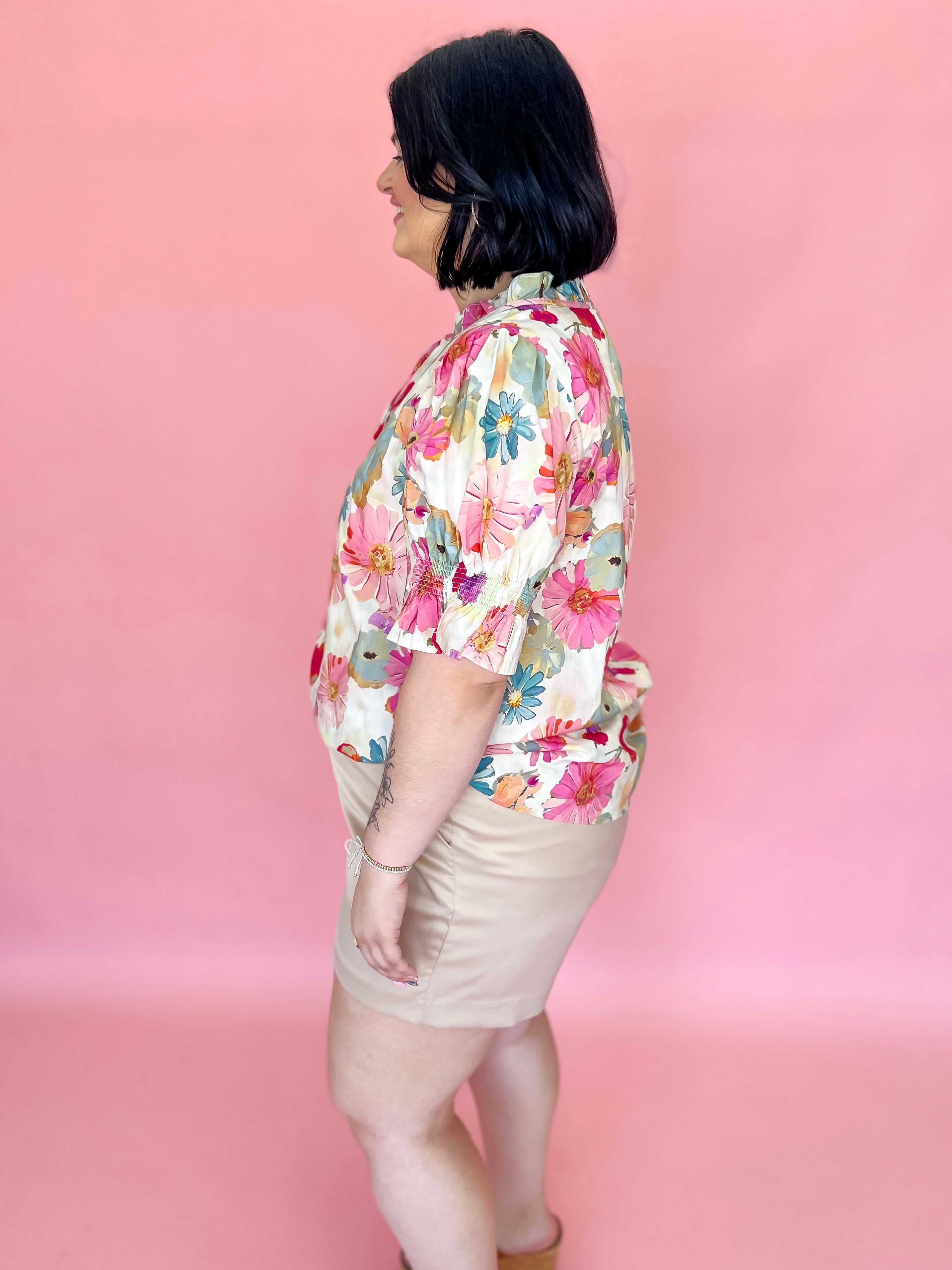 Plus Happy Blooms Blouse