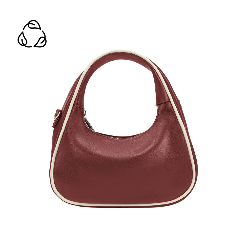 Sarita Vegan Leather Crossbody Bag-Burgundy