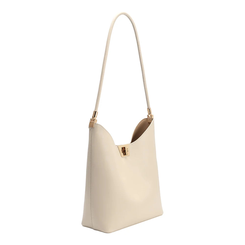Billie Vegan Leather Tote Bag-Bone