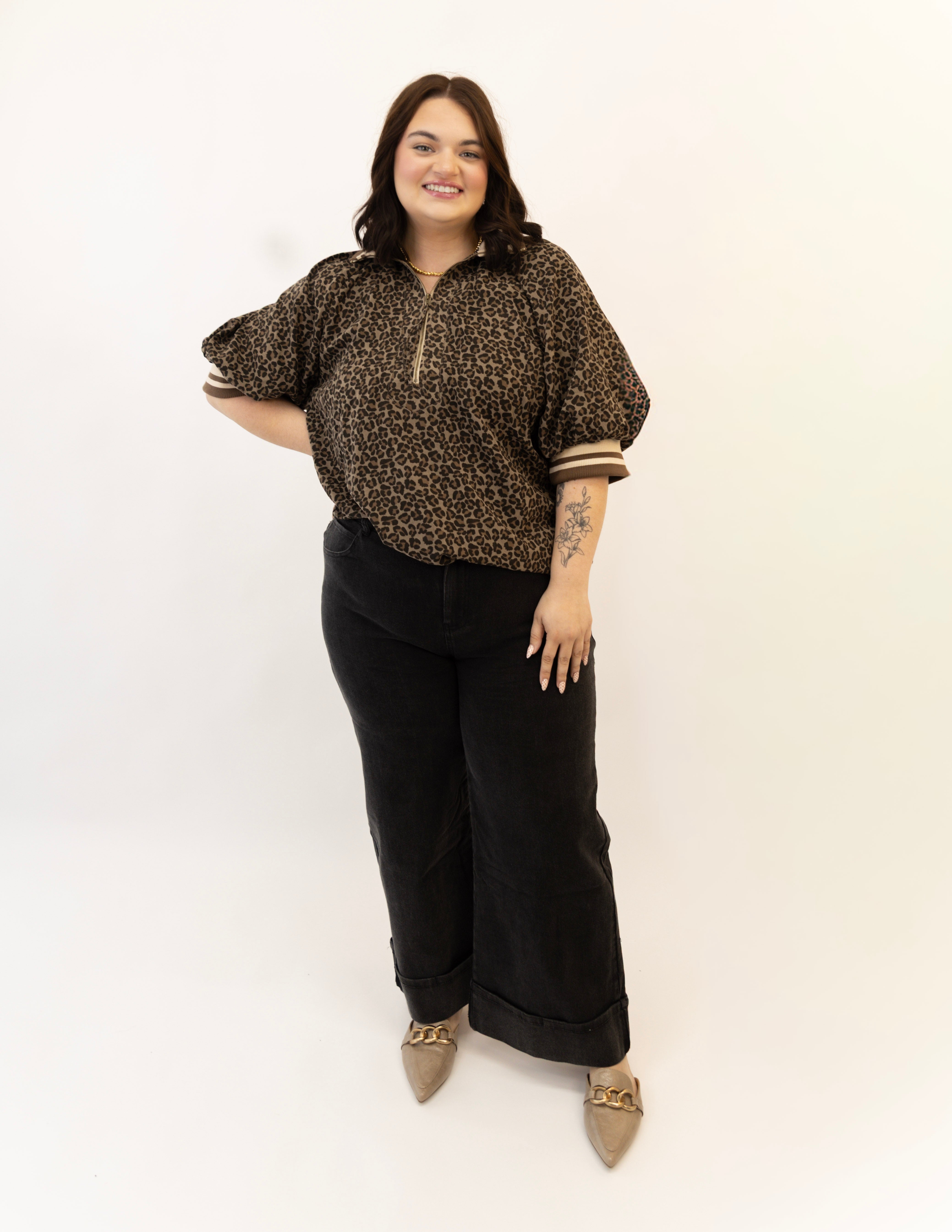 Plus Fall Thicket Leopard Top