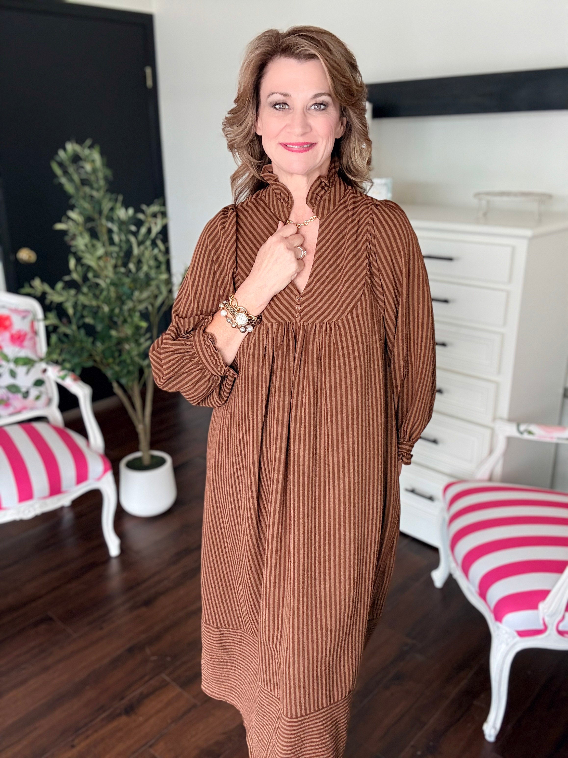 Cappuccino Stripe Dress