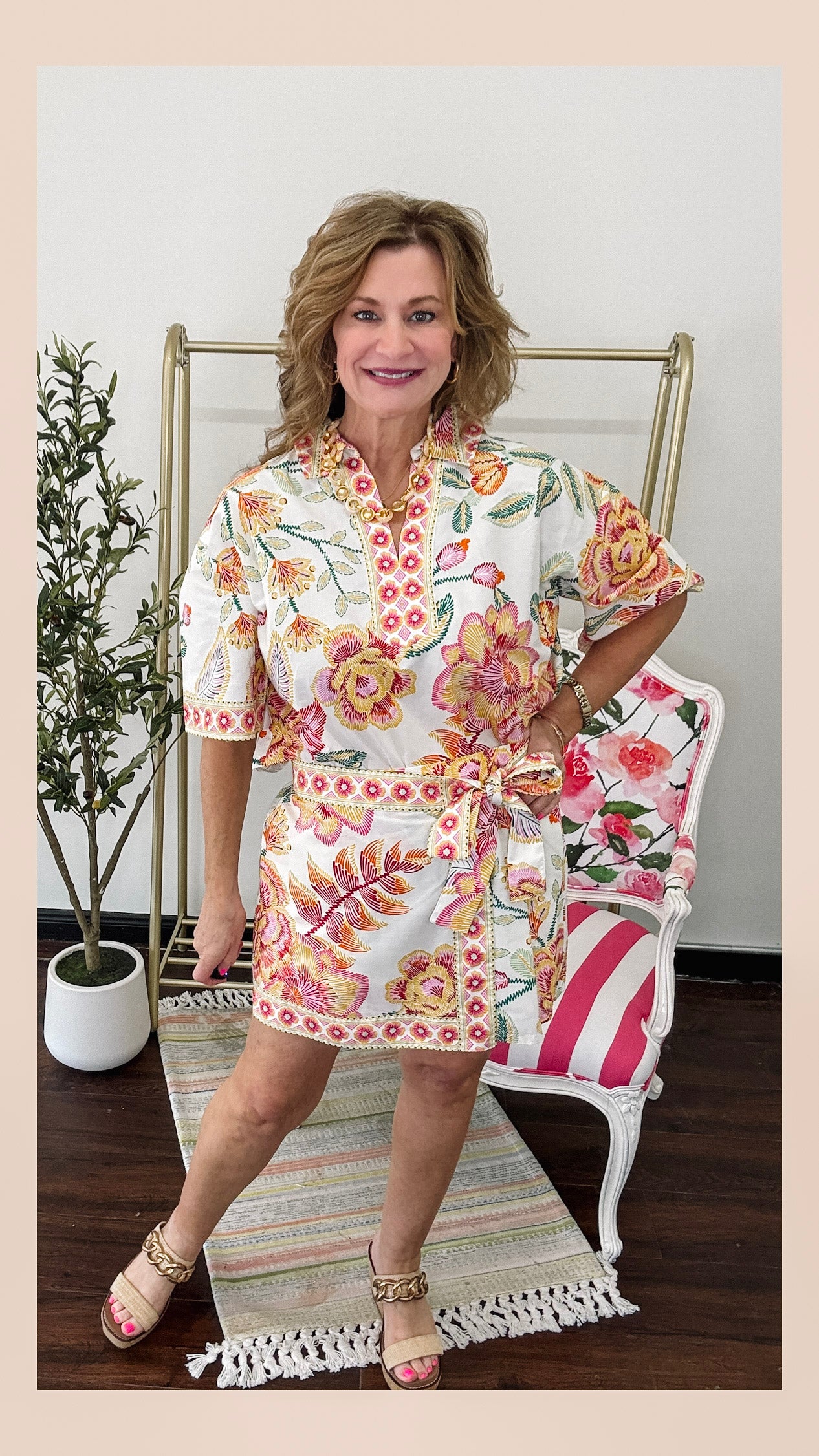 Summer Fun Button Front Top