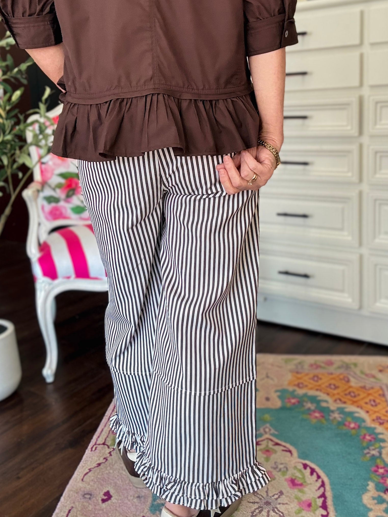 Candy Striper Pant-Brown