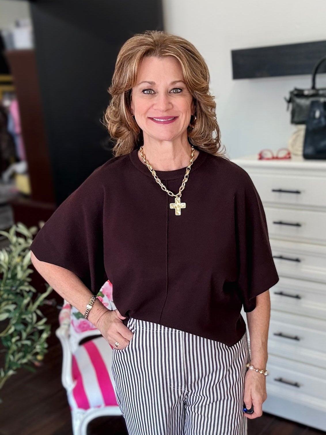 Fall Style Top - Brown