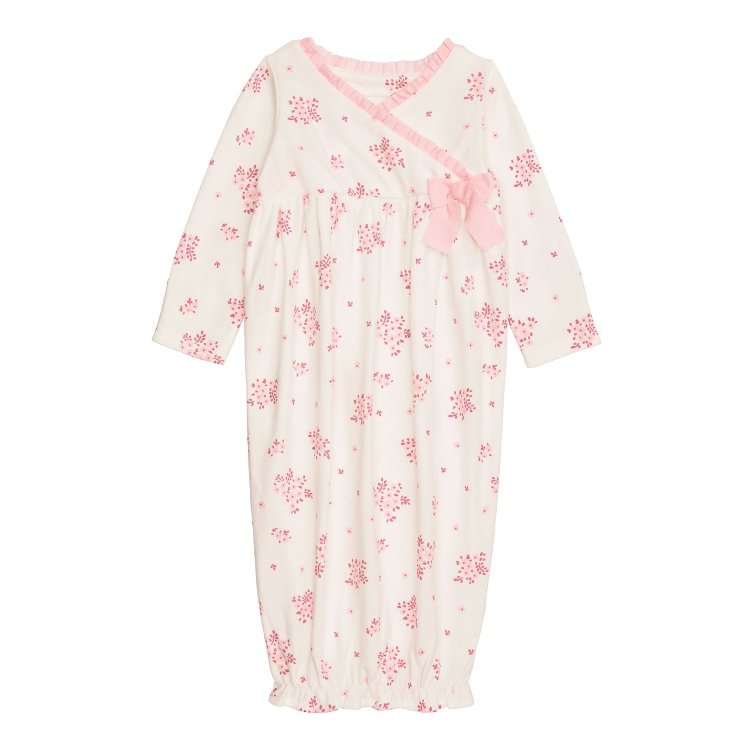 [Mud Pie] Ivory Blossom Gown - 0-3M