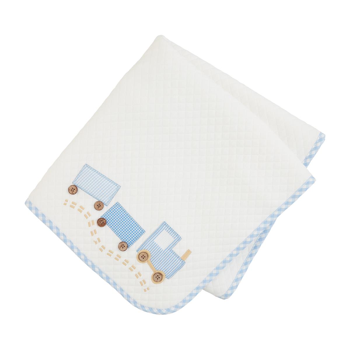 [Mud Pie] Train Quilted Blanket