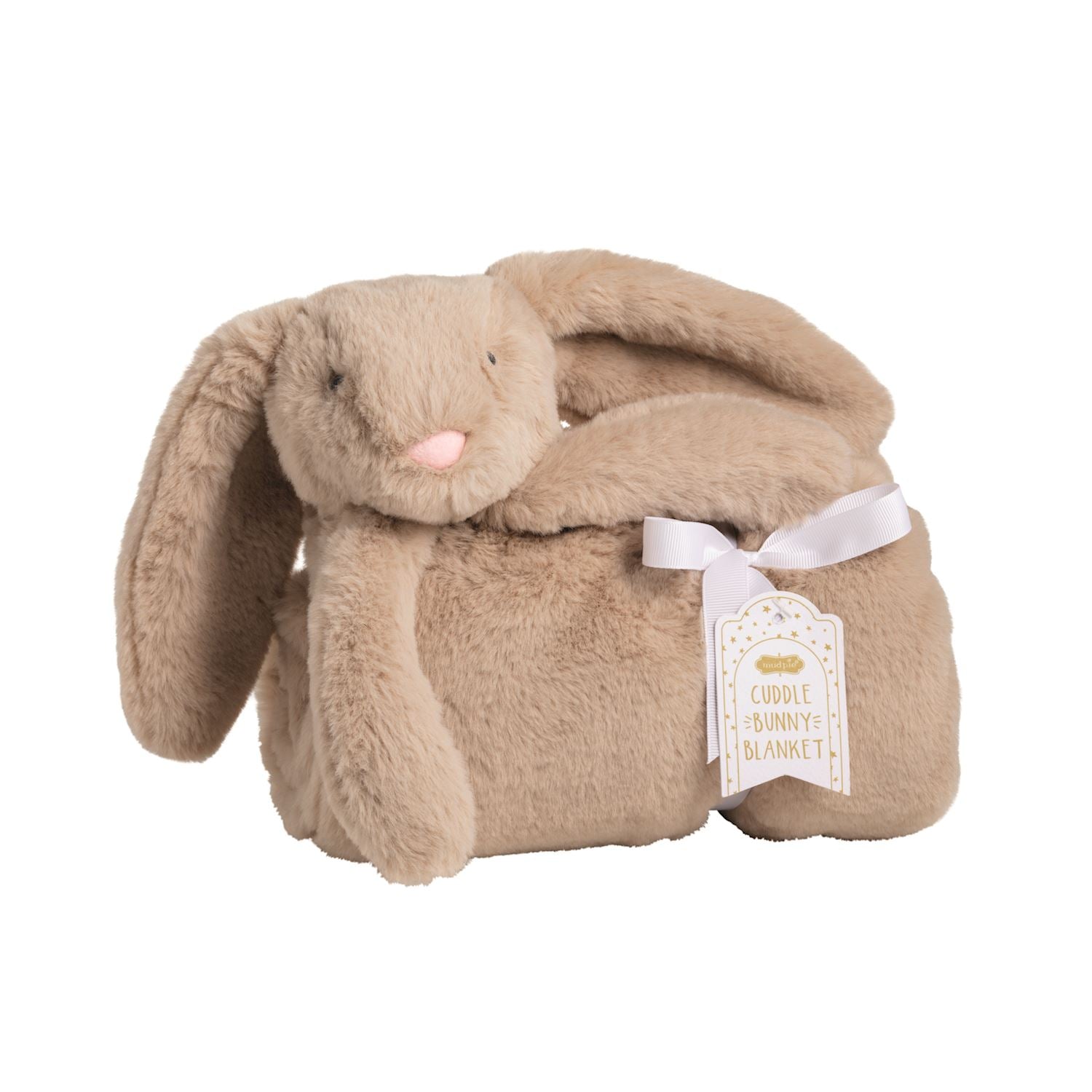 [Mud Pie] Tan Cuddle Bunny Plush Blanket