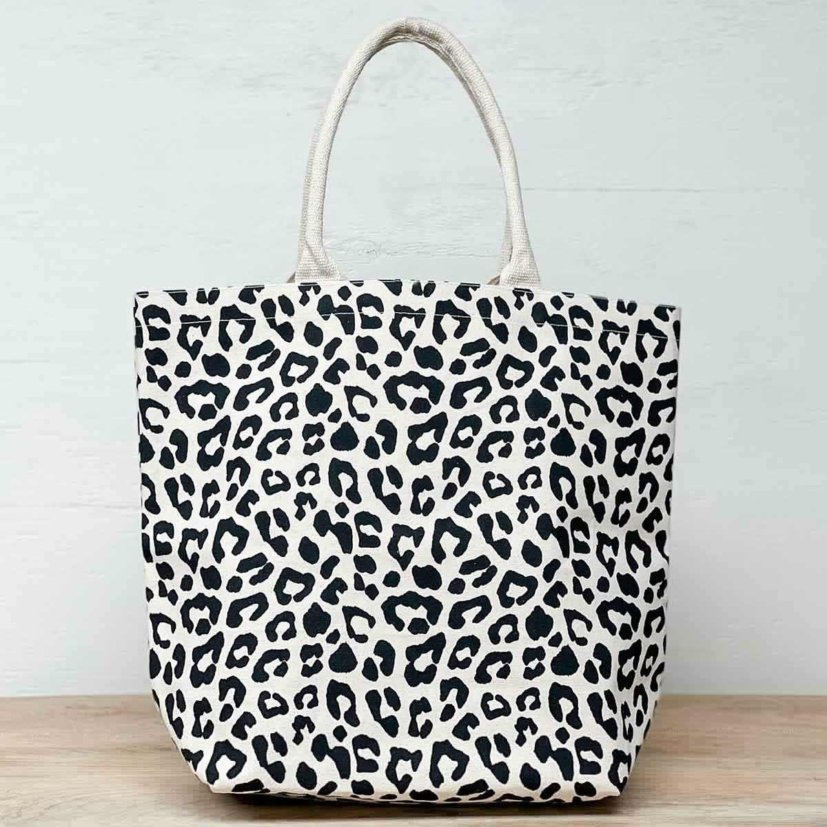 Leopard Coast Tote - Natural/Black