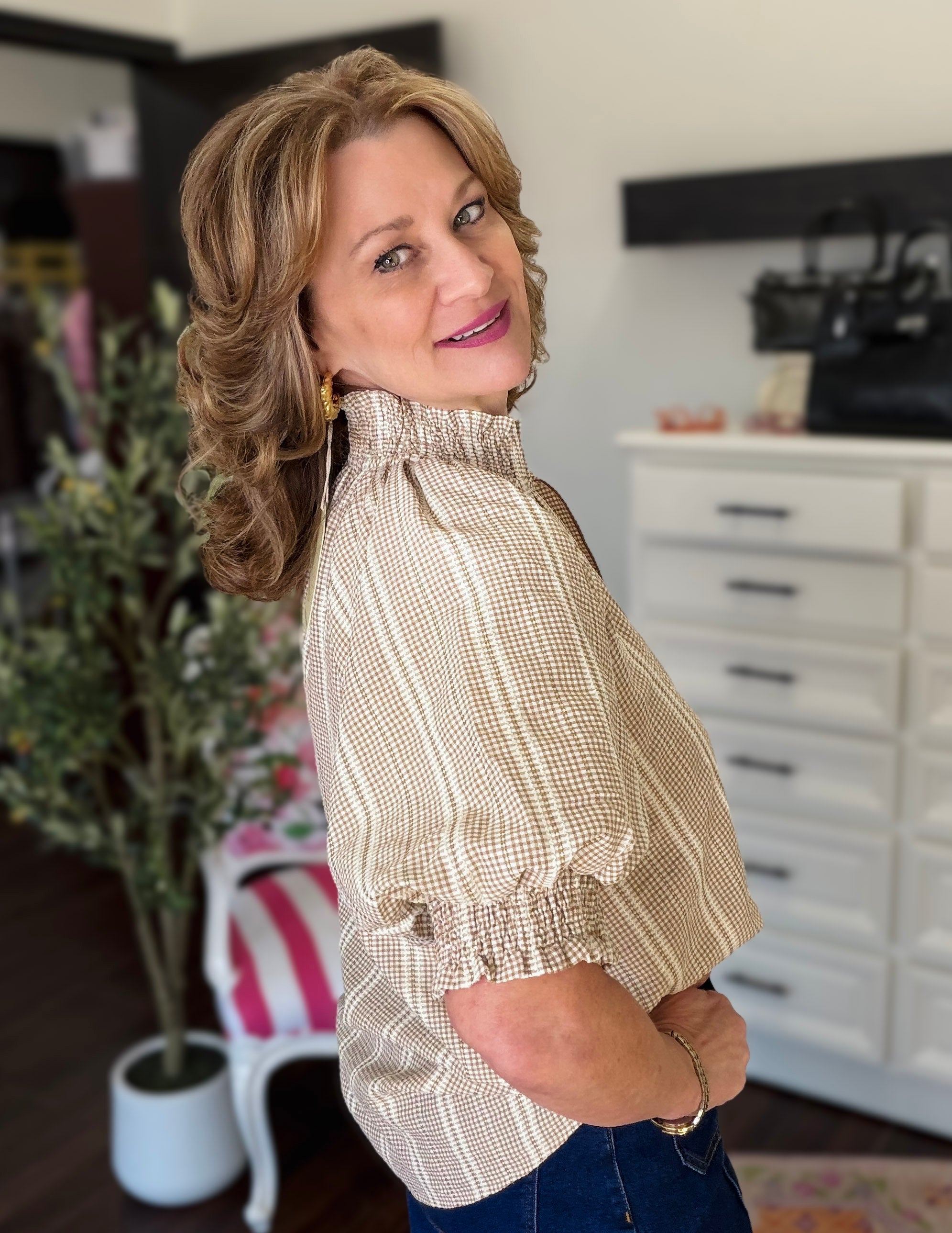 Taupe About It Top