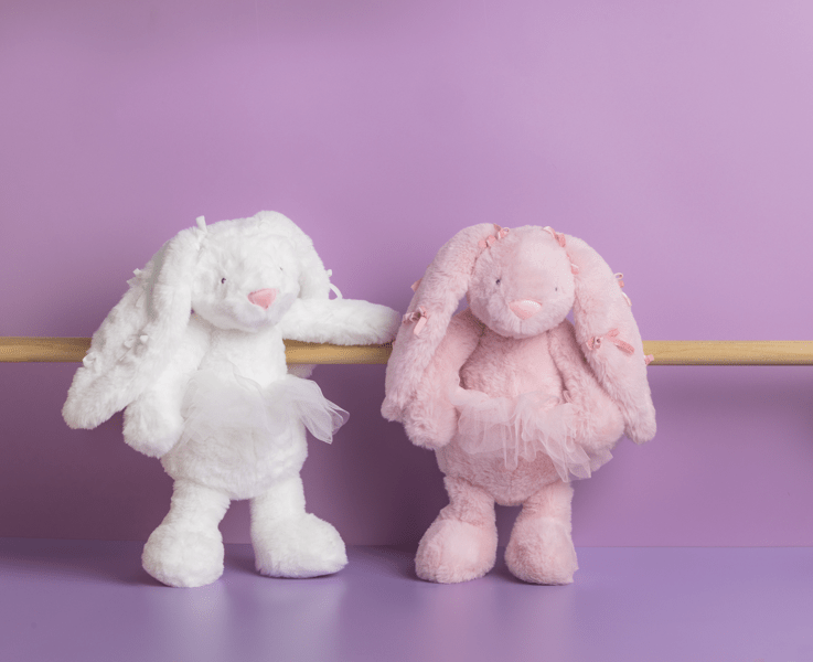 [Mud Pie] Hazel the Bunny Bow Plush Pal