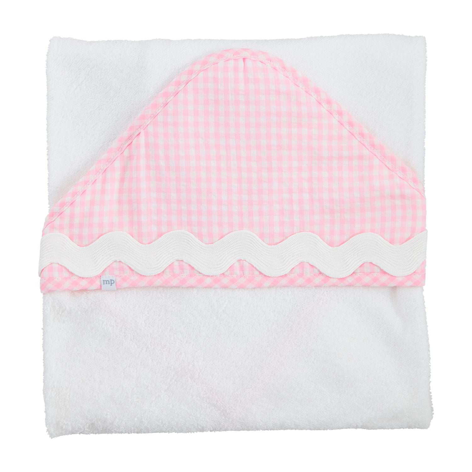 [Mud Pie] Pink Ric-Rac Hooded Towel