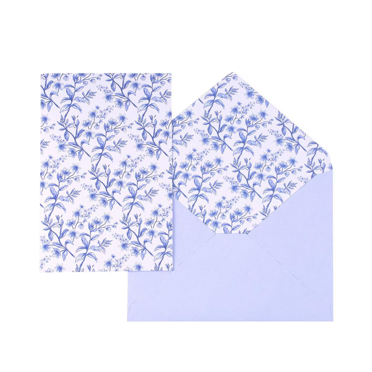 Aldridge Garden Stationery Set - Blue/White