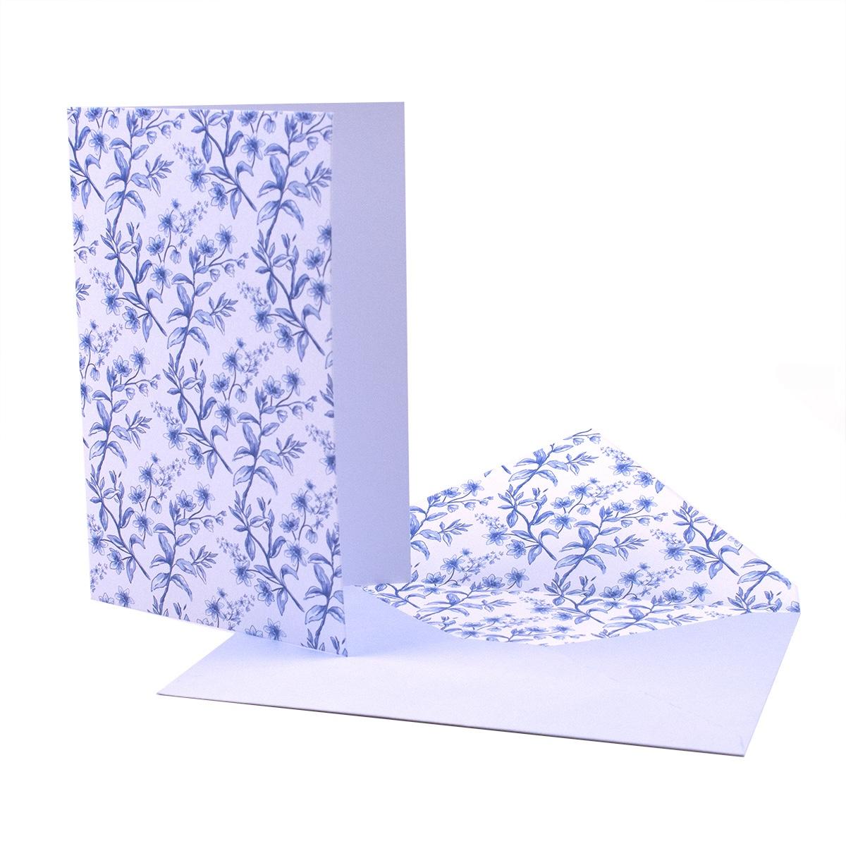 Aldridge Garden Stationery Set - Blue/White