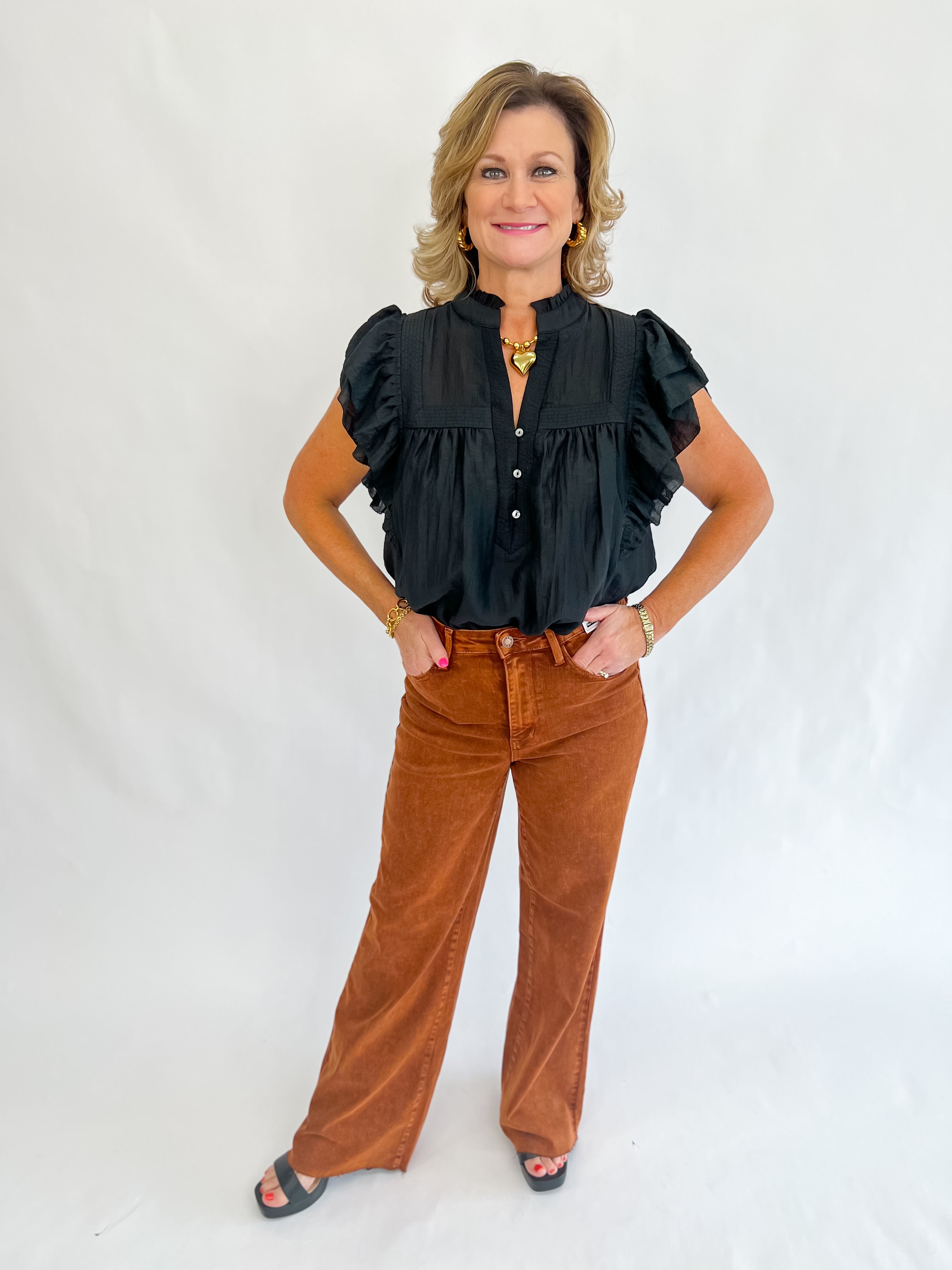 [Judy Blue] Retro Wide Leg Jean-Pumpkin Spice