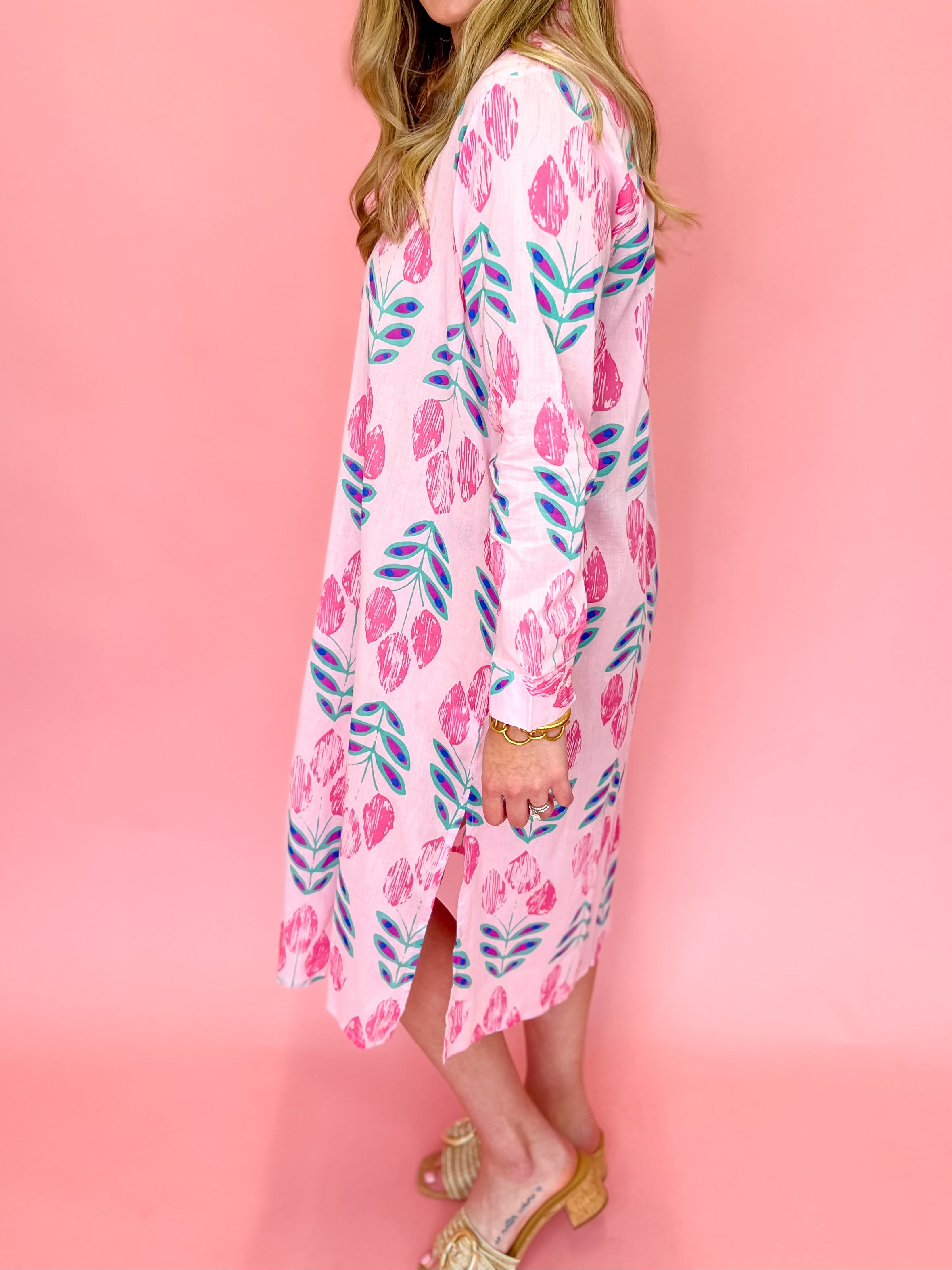 Sherri Caftan Dress- Pink