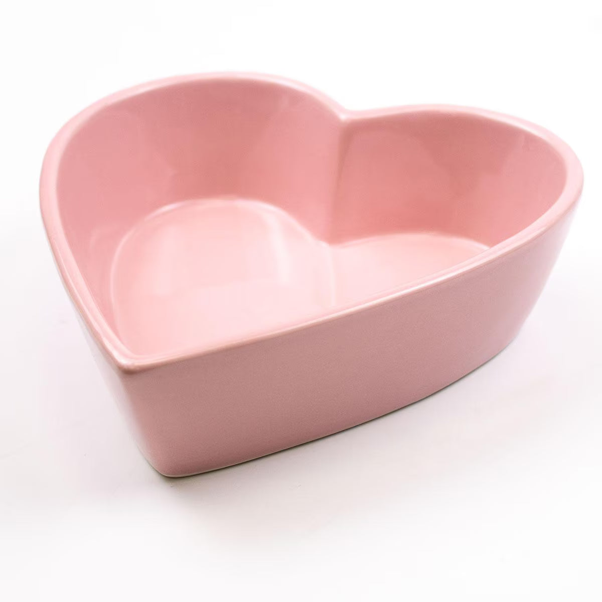 Heart Shaped Tidbit Dish Pink - 8"x7"x2.25"