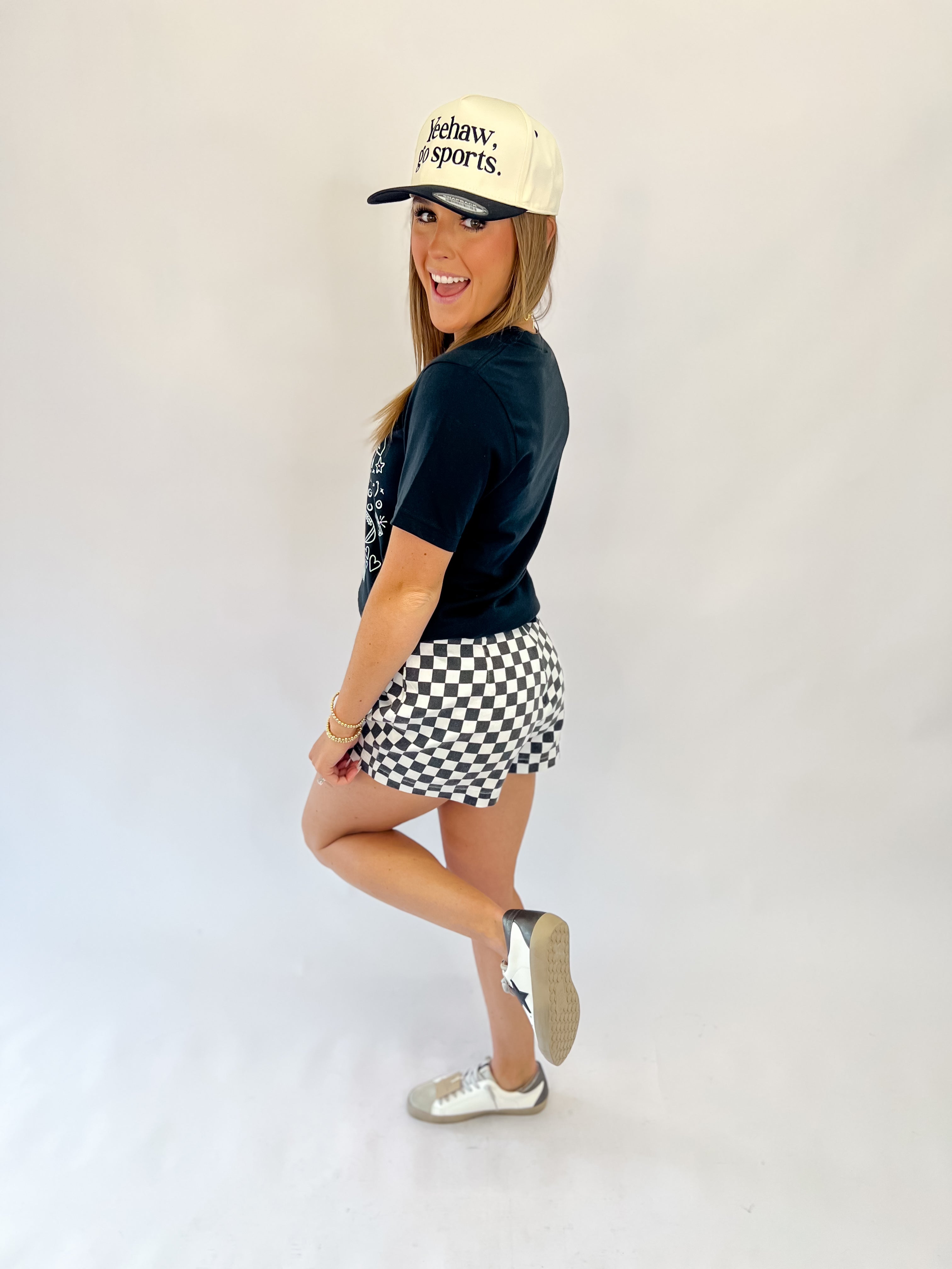 Leopard Mascot Football Tee-Black