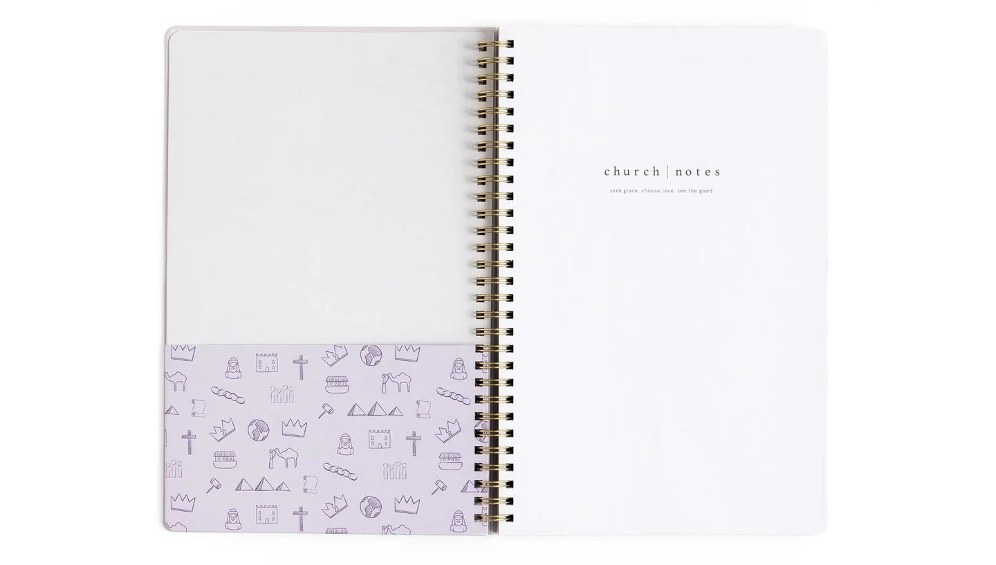 Church Notes Notebook with Maps - Lilac