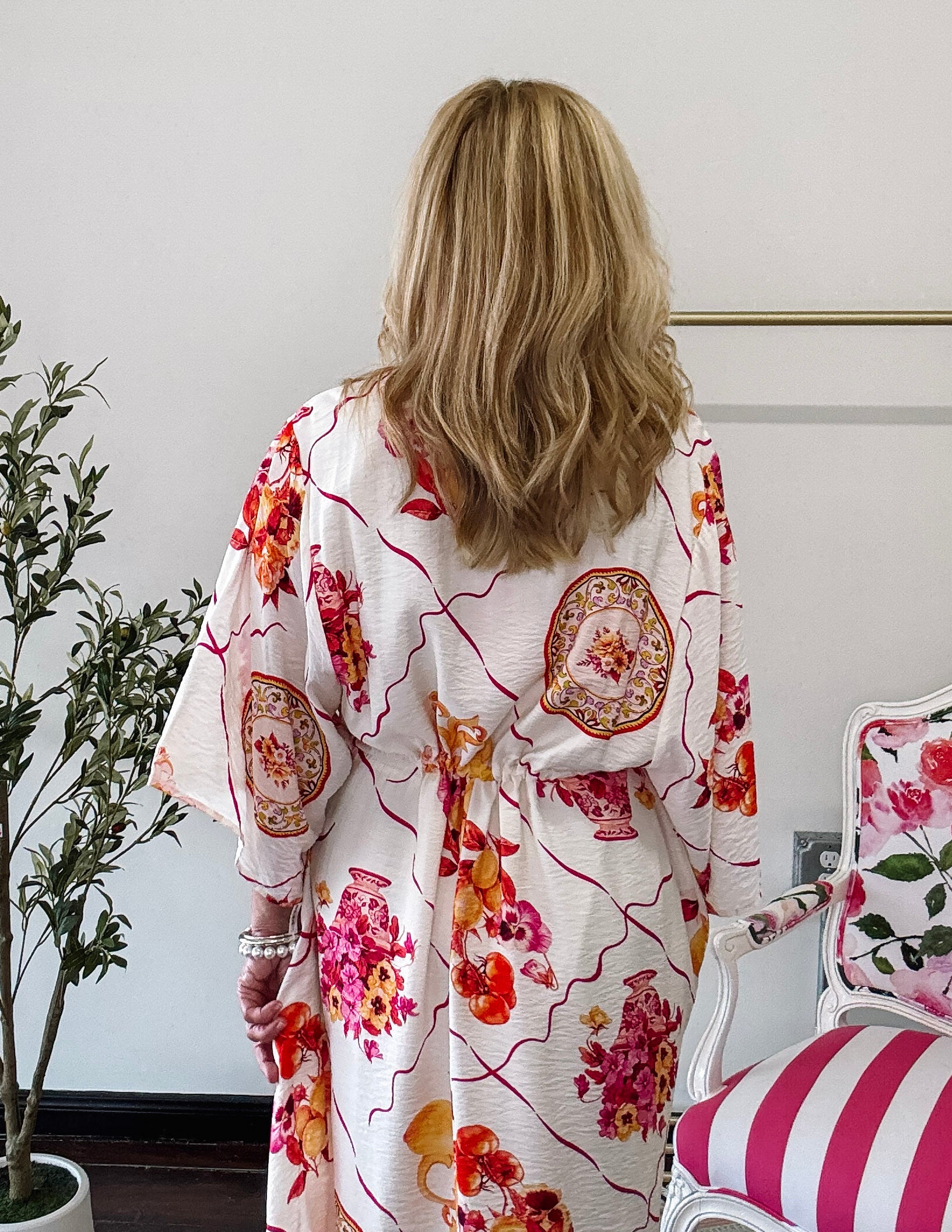 Summer Bouquet Button Dress