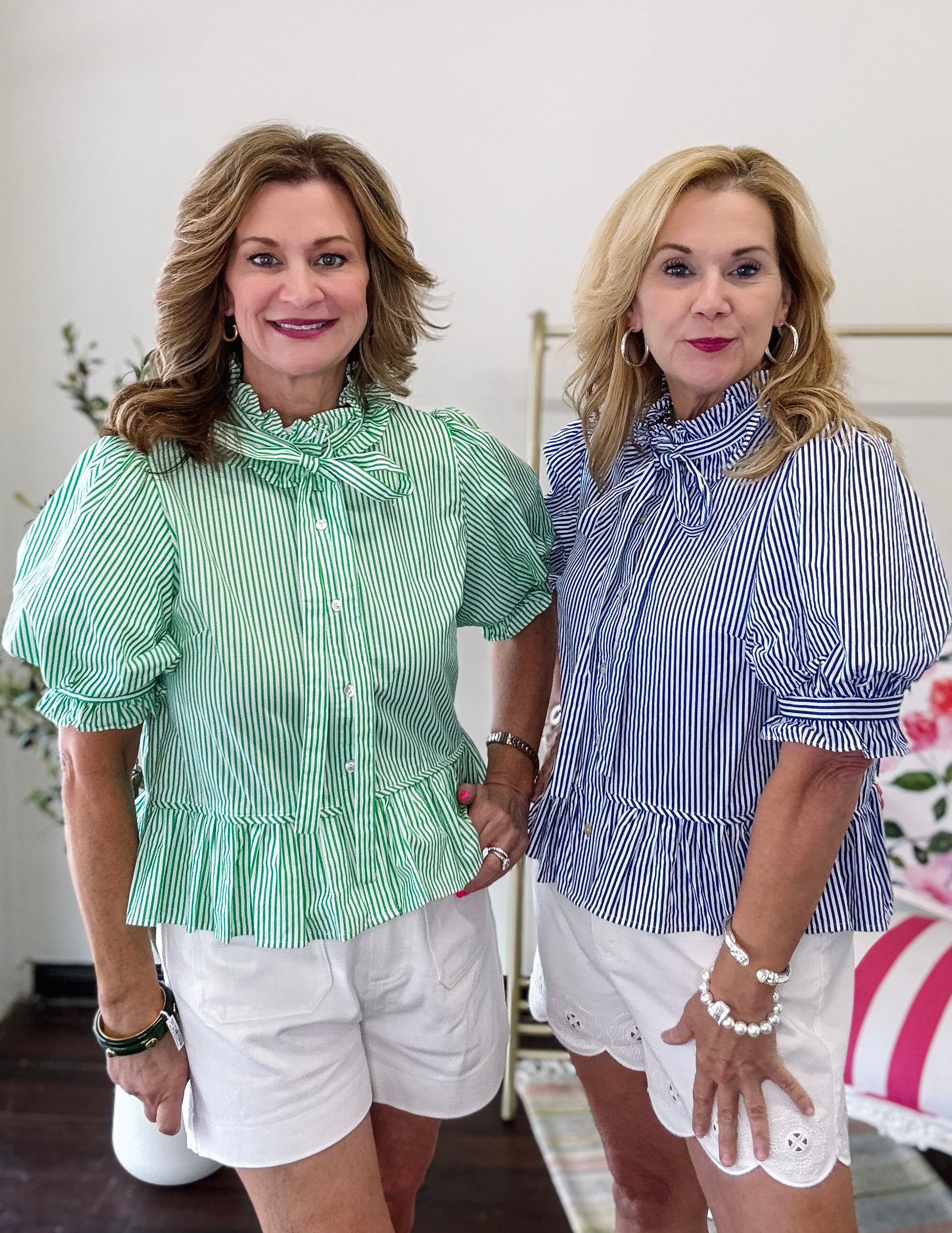 Preppy Stripe Top-Green
