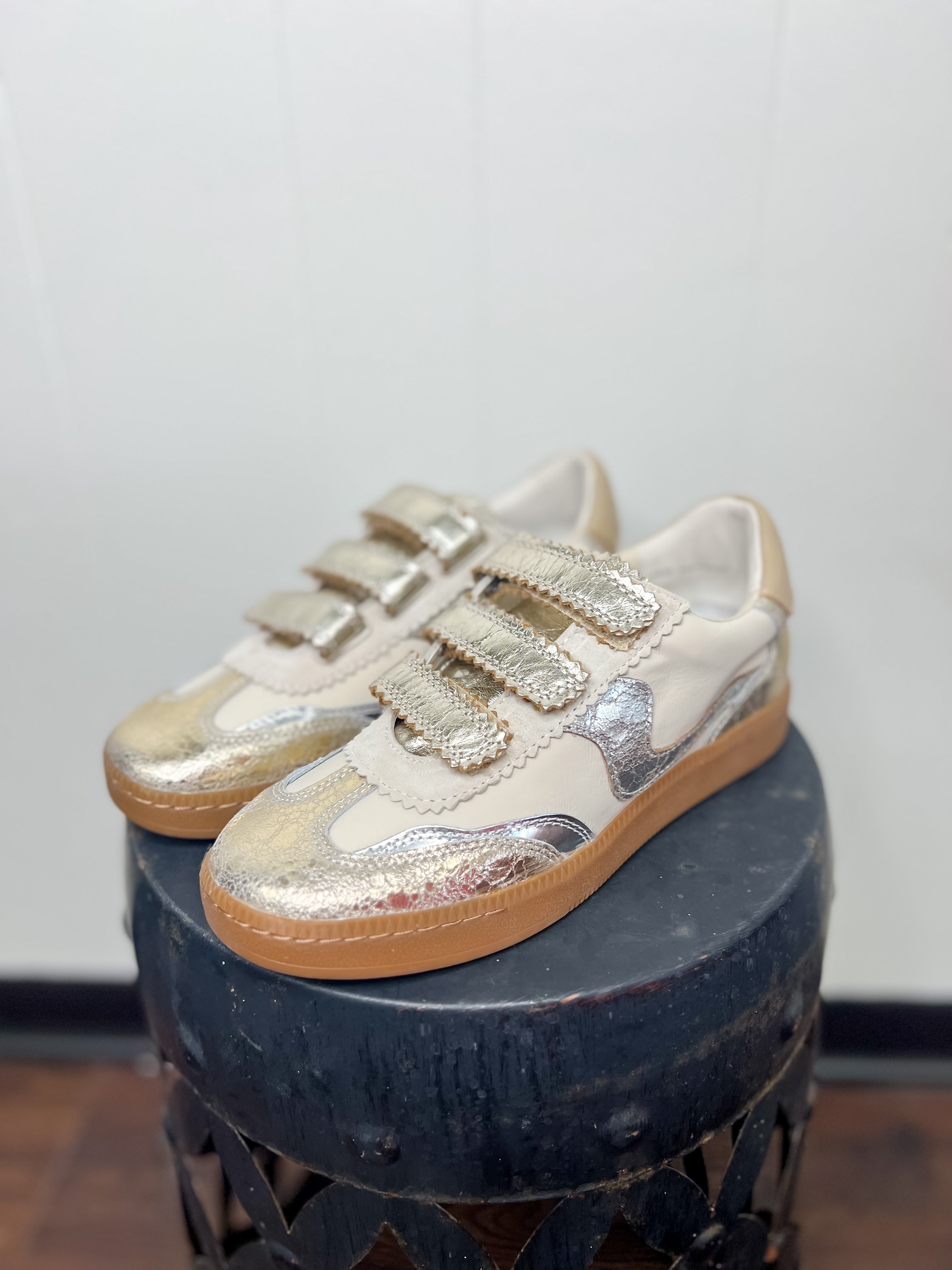 [Dolce Vita] Notice Velcro Sneaker - Silver/Gold