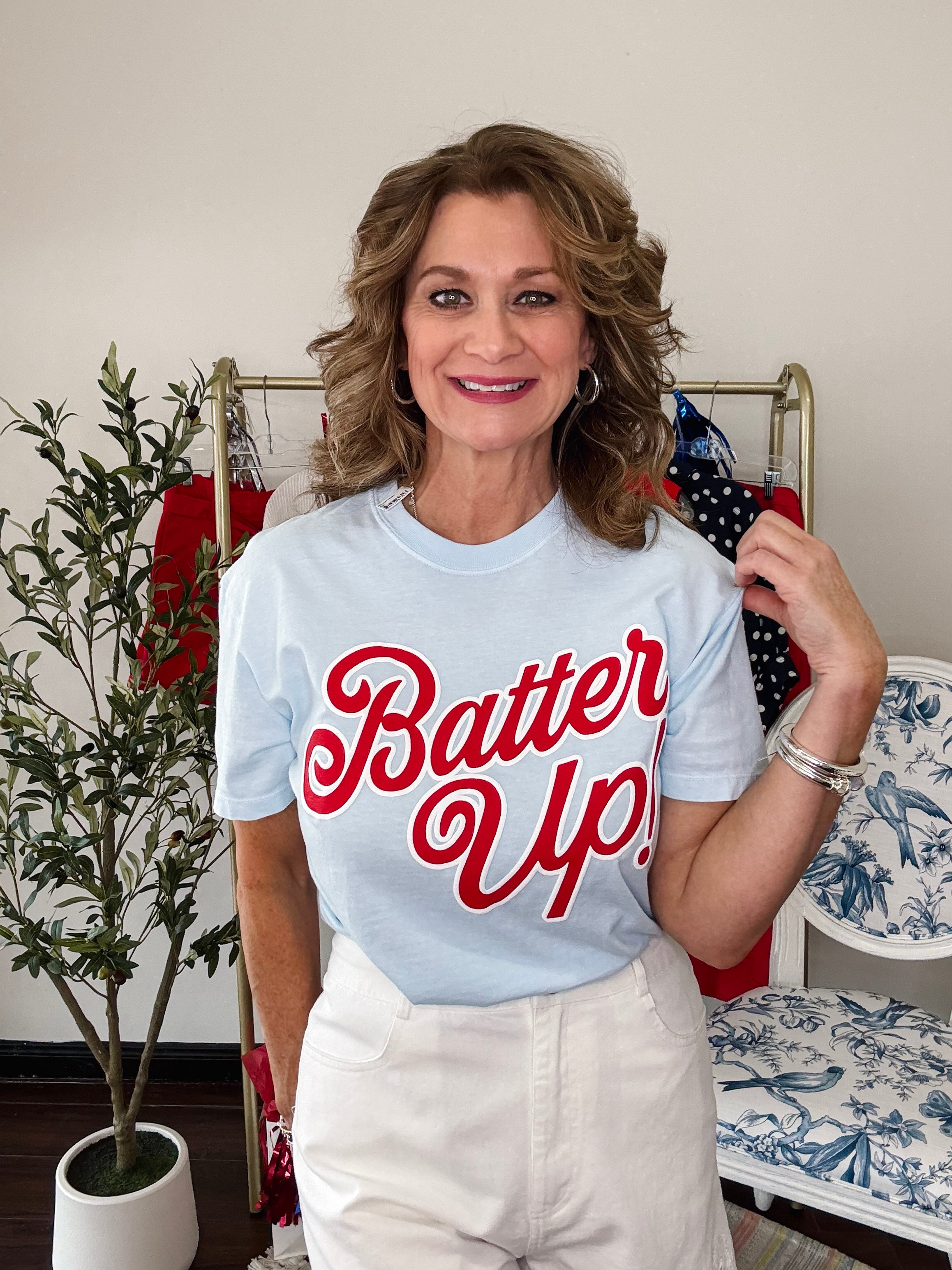 Batter Up Crop Tee