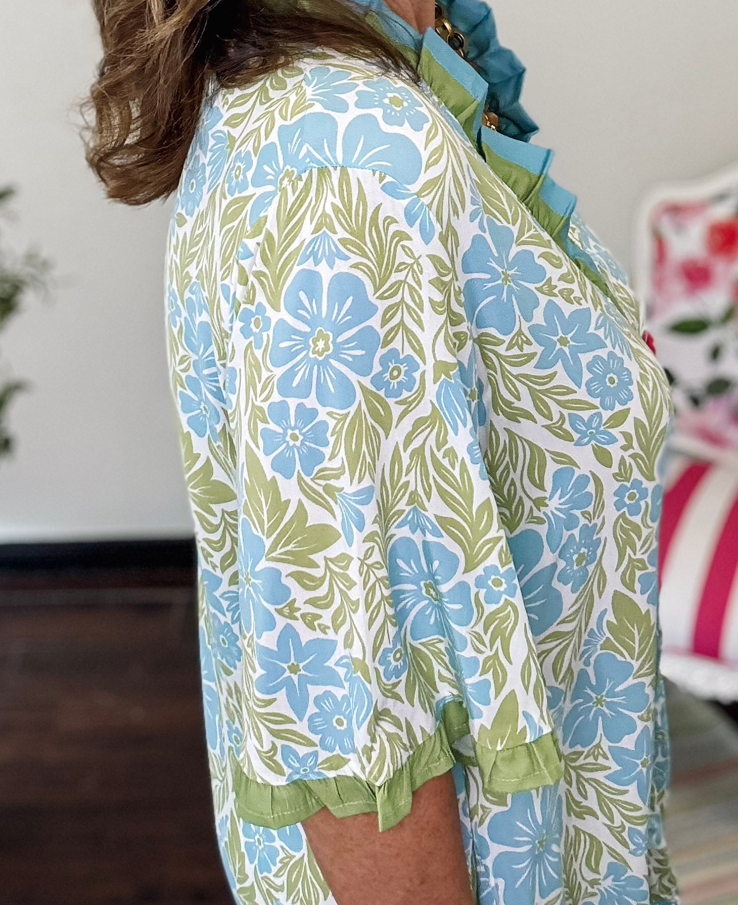 Garden Frill Button Dress