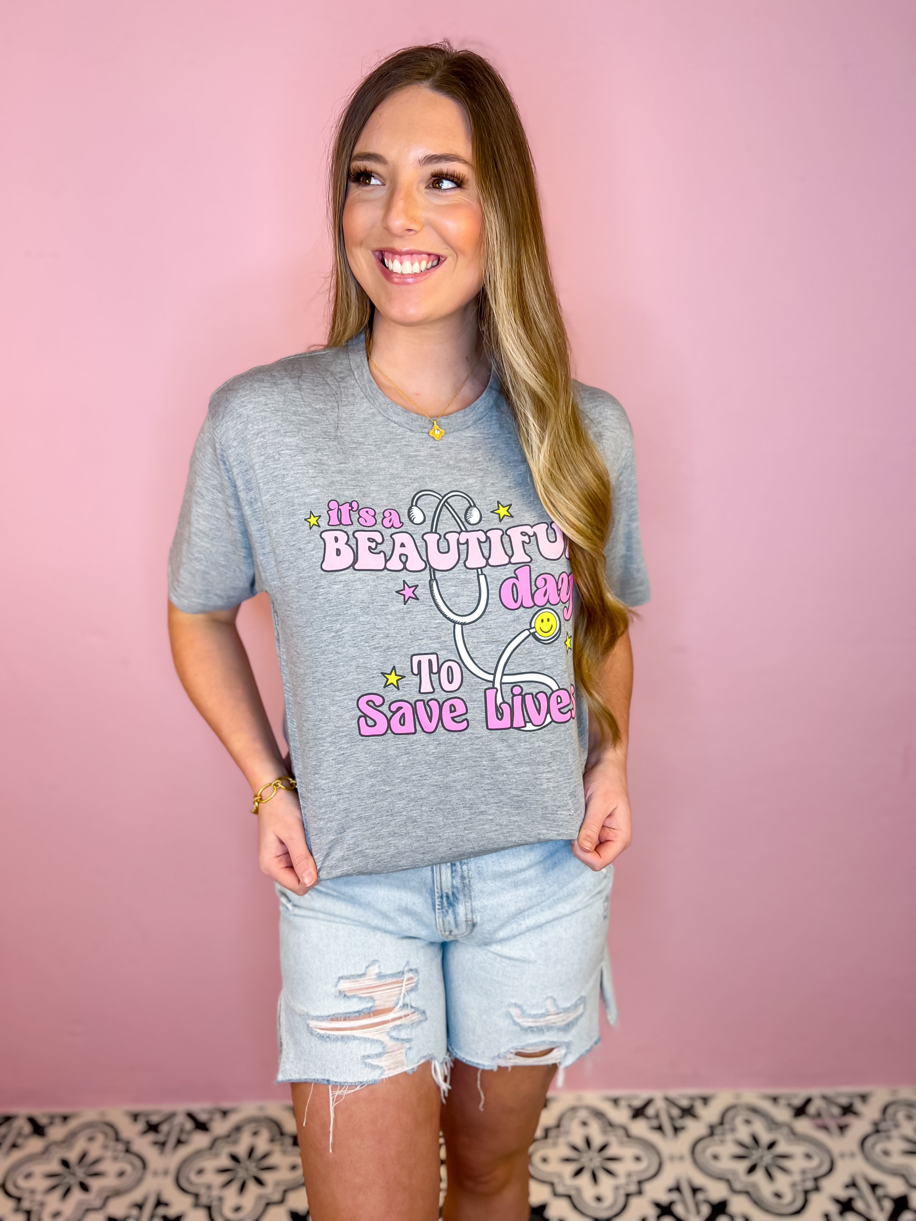 [Jane Marie] It's A beautiful Day To Save Lives-T-Shirt