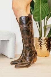 [Hey Girl] Hats Off- Espresso Crinkle Boot