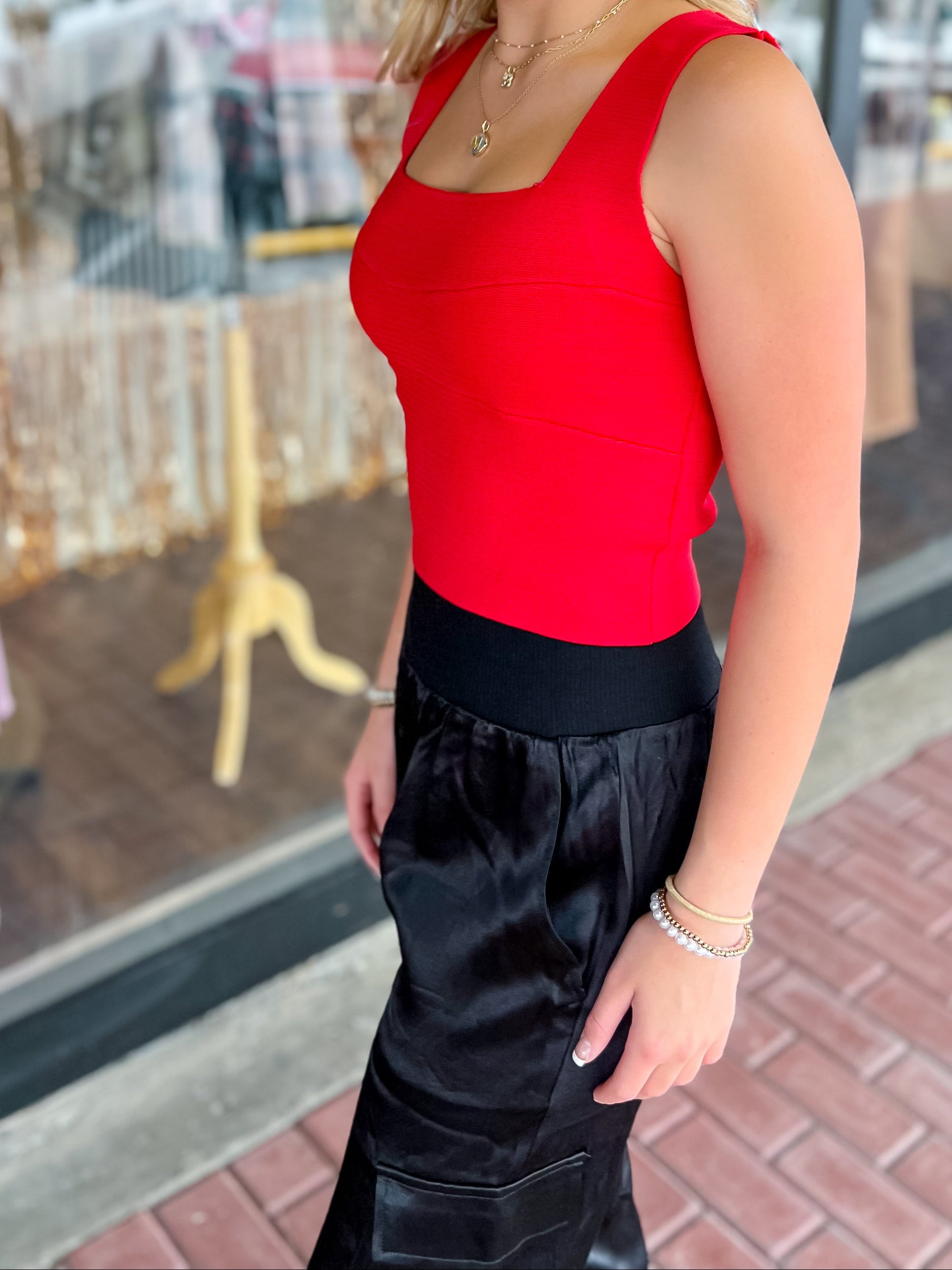 Sunkissed Feeling Brami Top-Red