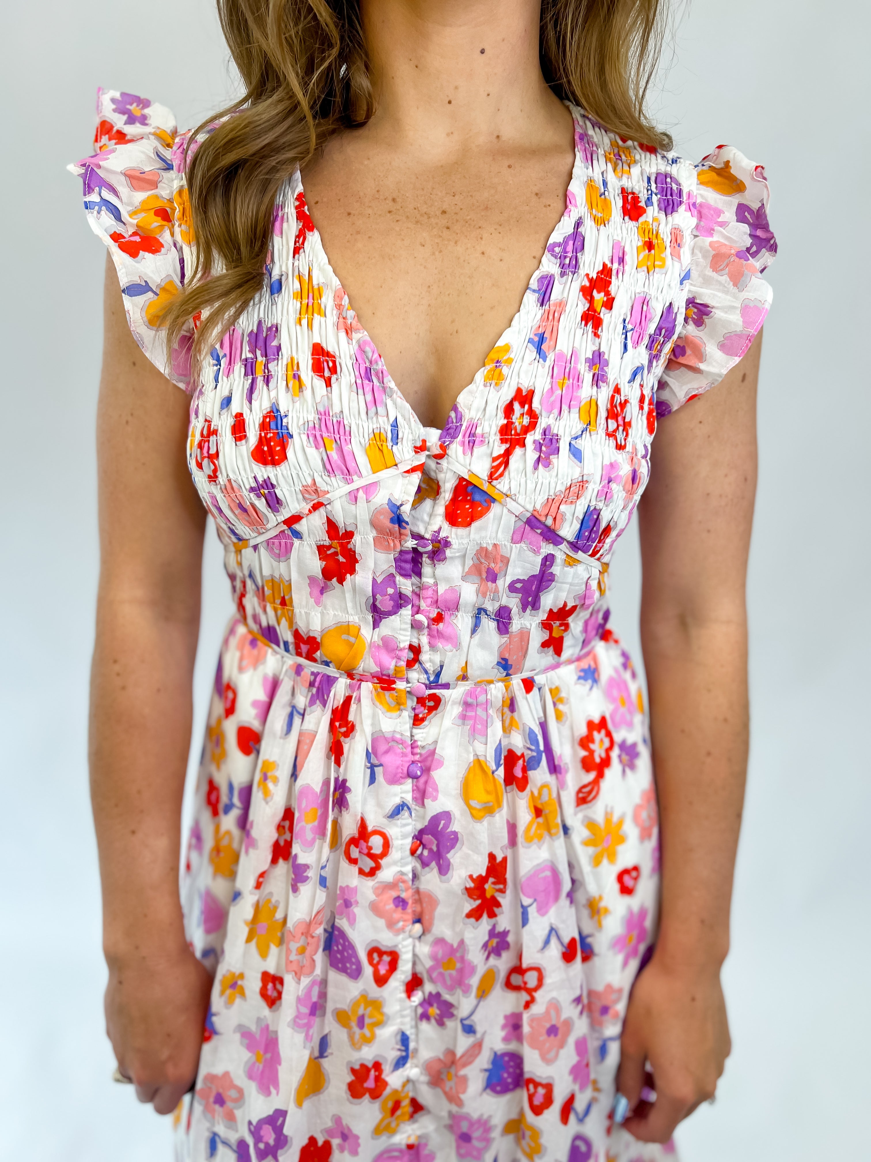 Spring Season White Midi Dress