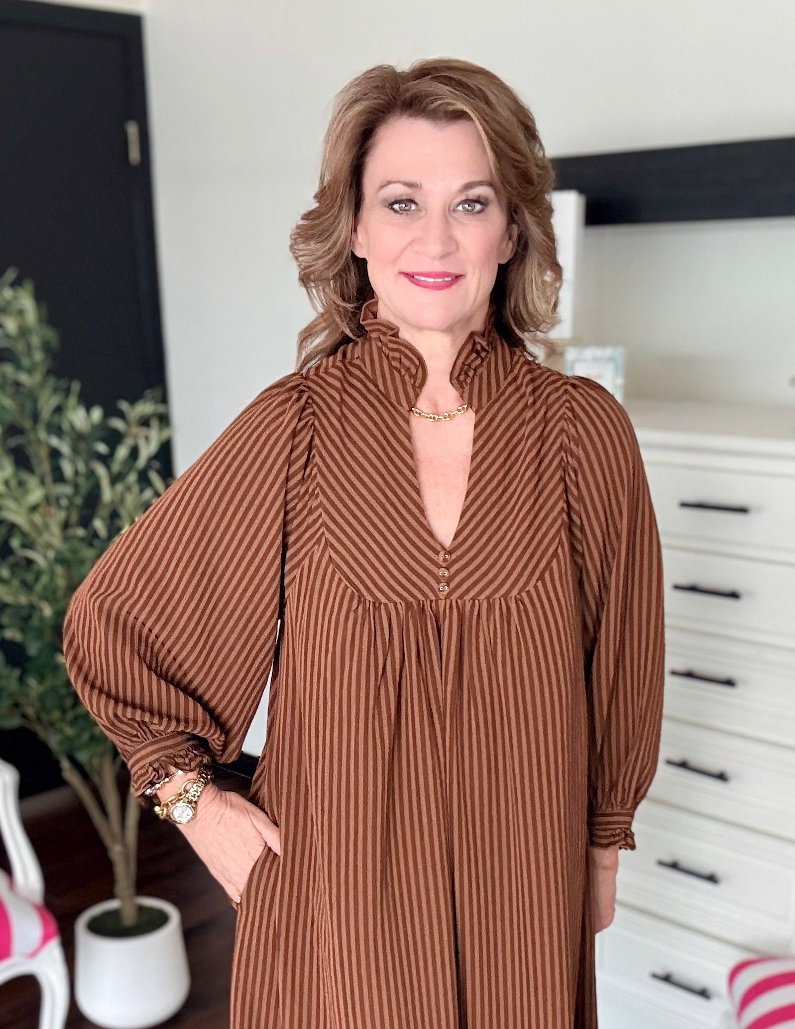 Cappuccino Stripe Dress
