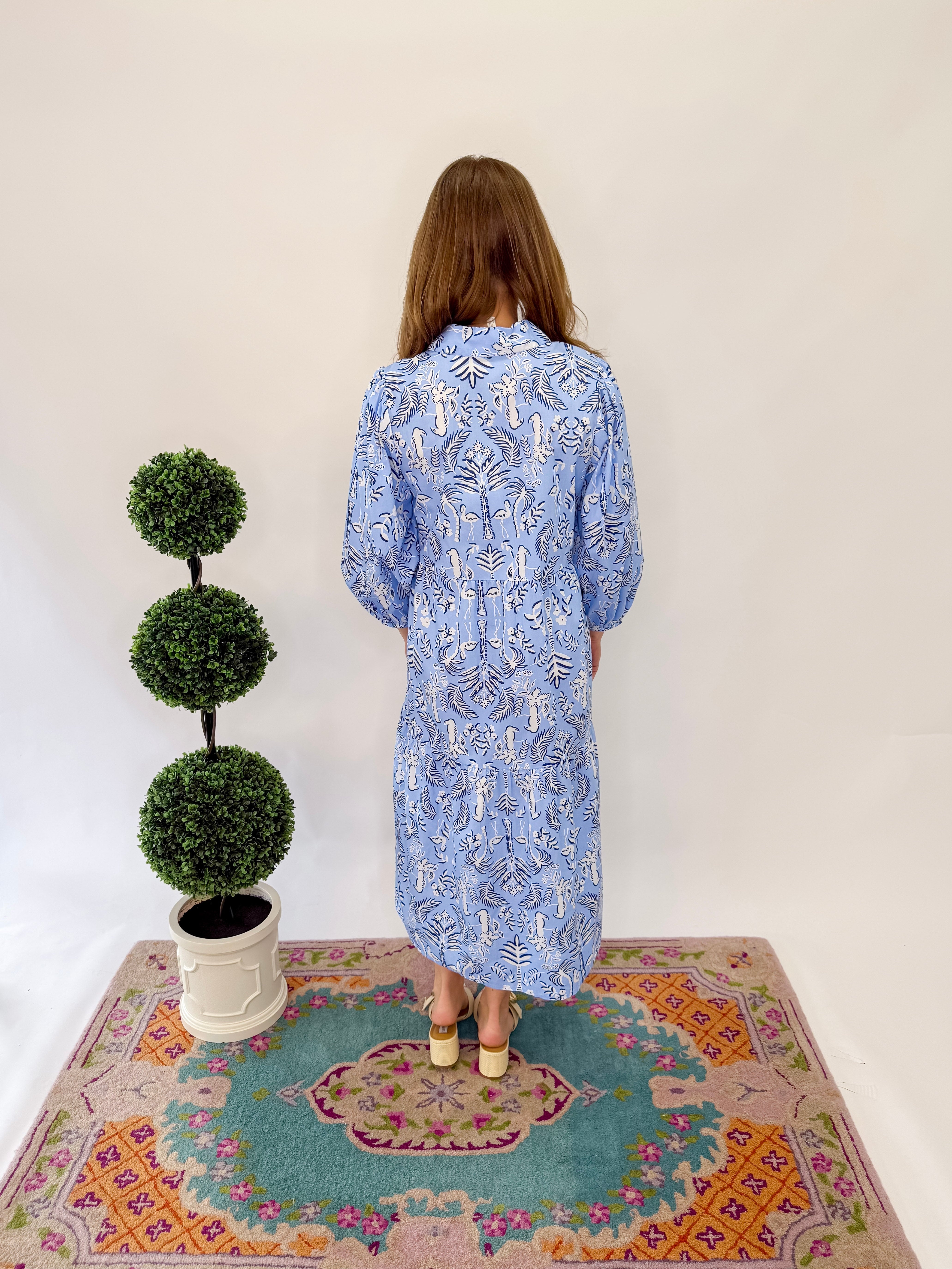 [Mud Pie] Booker Midi Dress - Blue
