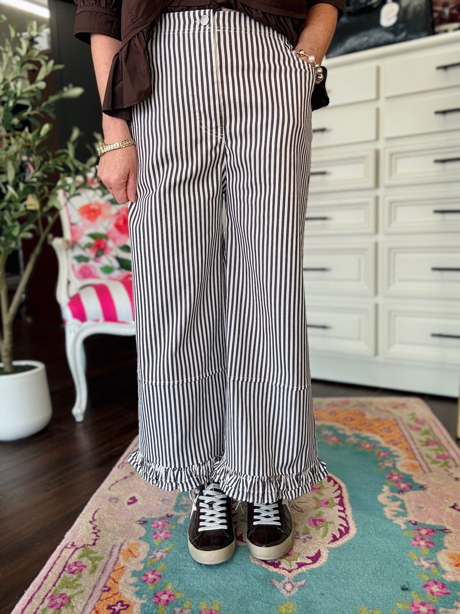Candy Striper Pant-Brown