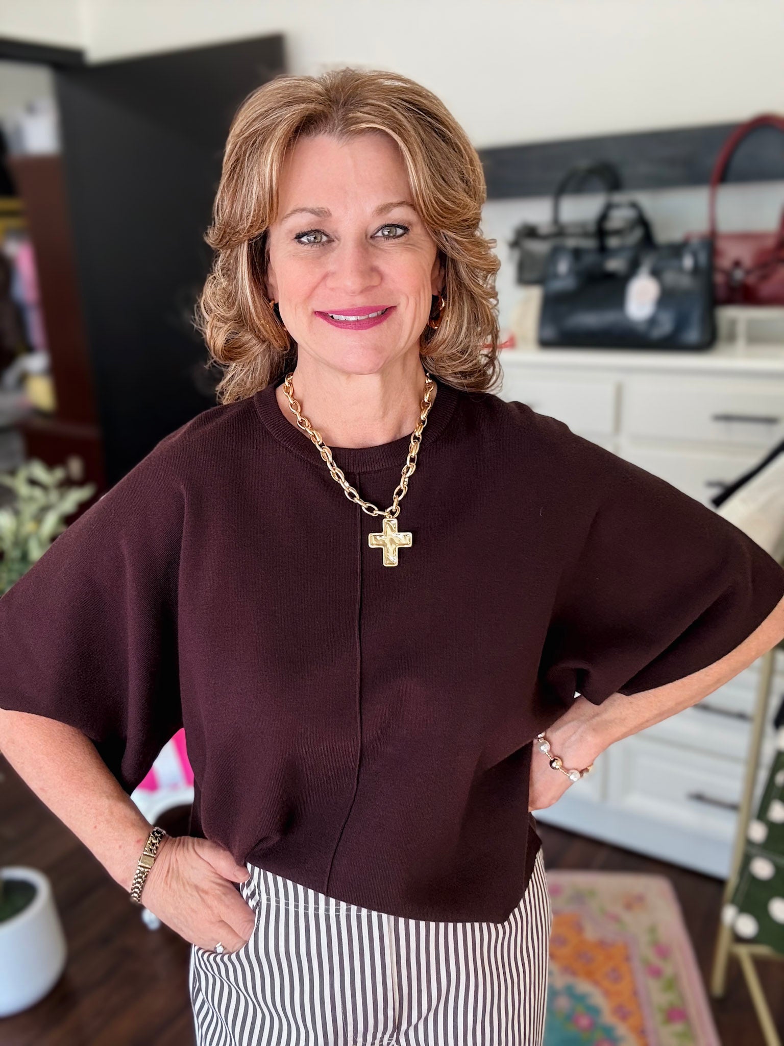 Fall Style Top - Brown