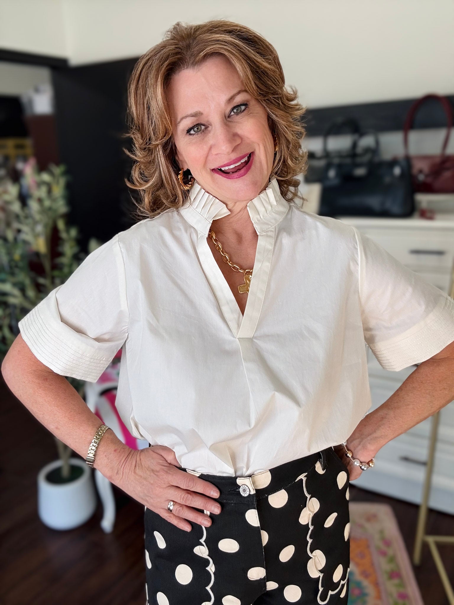 Classic Style Top - Ecru