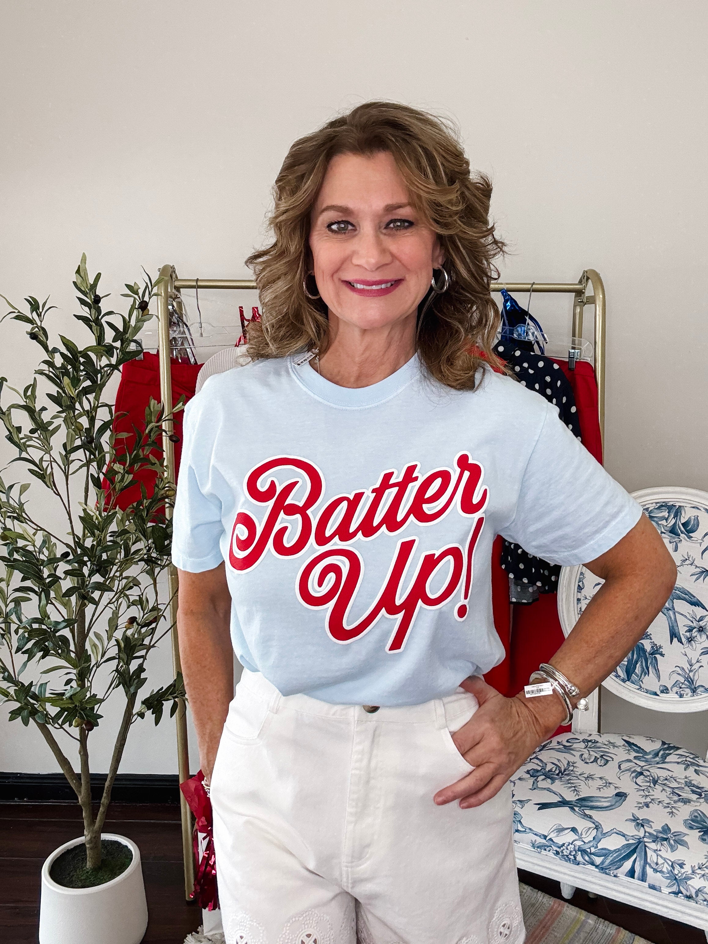 Batter Up Crop Tee