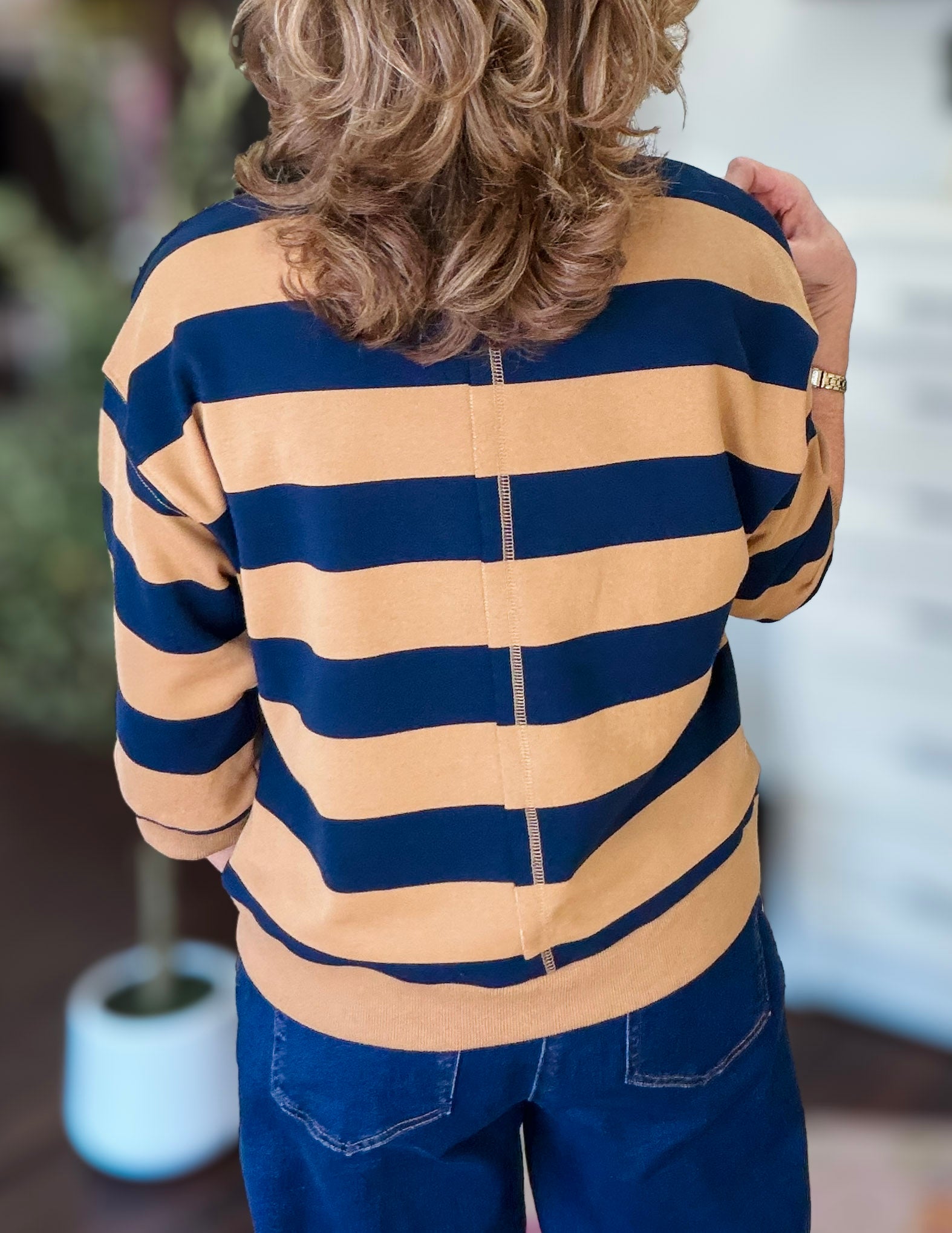 Rugby Season-Caramel/Navy