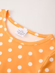 Thanksgiving Day Fall Girls Dress- Orange