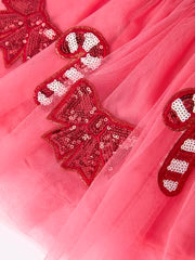 Christmas Candy Cane & Bow Tutu Girls Skirt