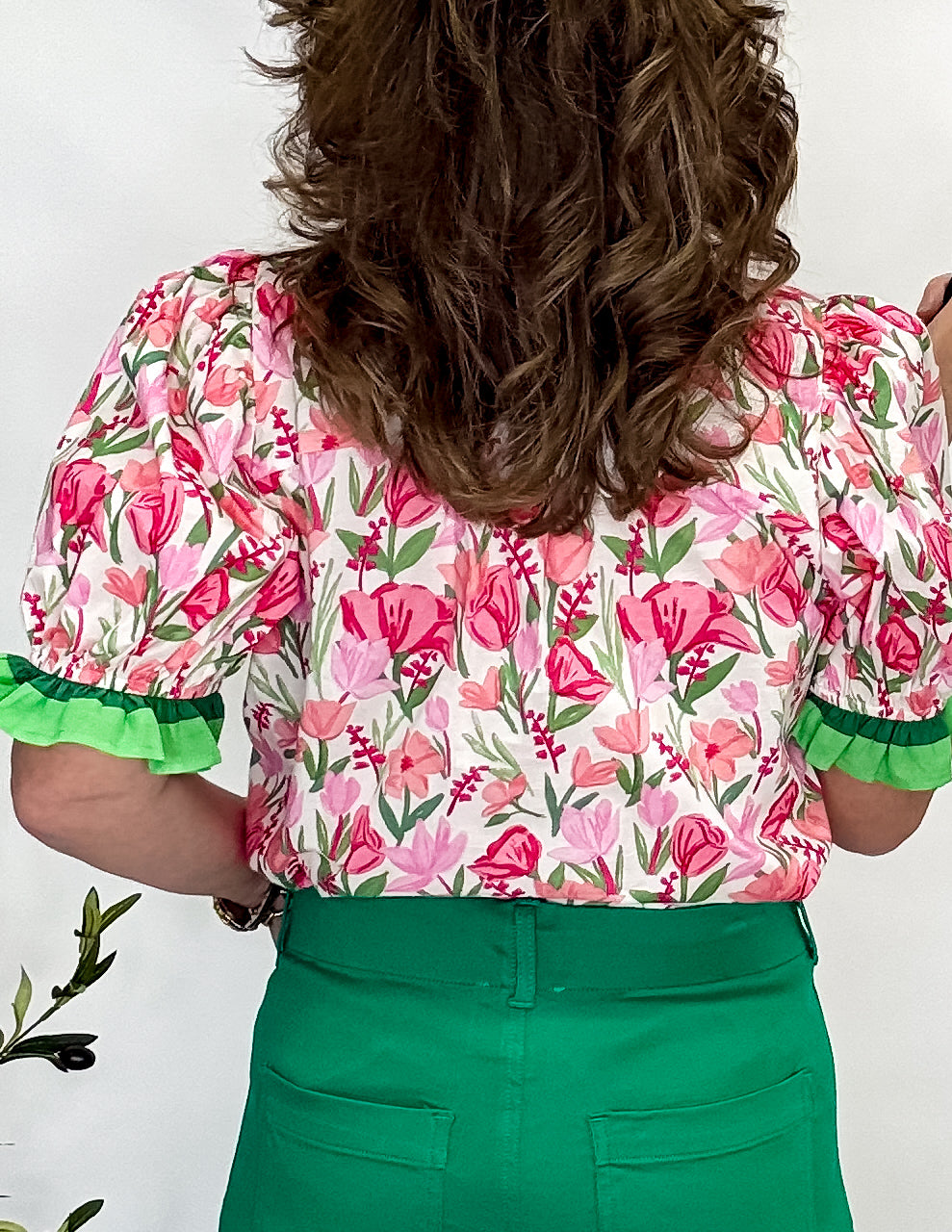 Jane Floral Blouse - Pink Mix