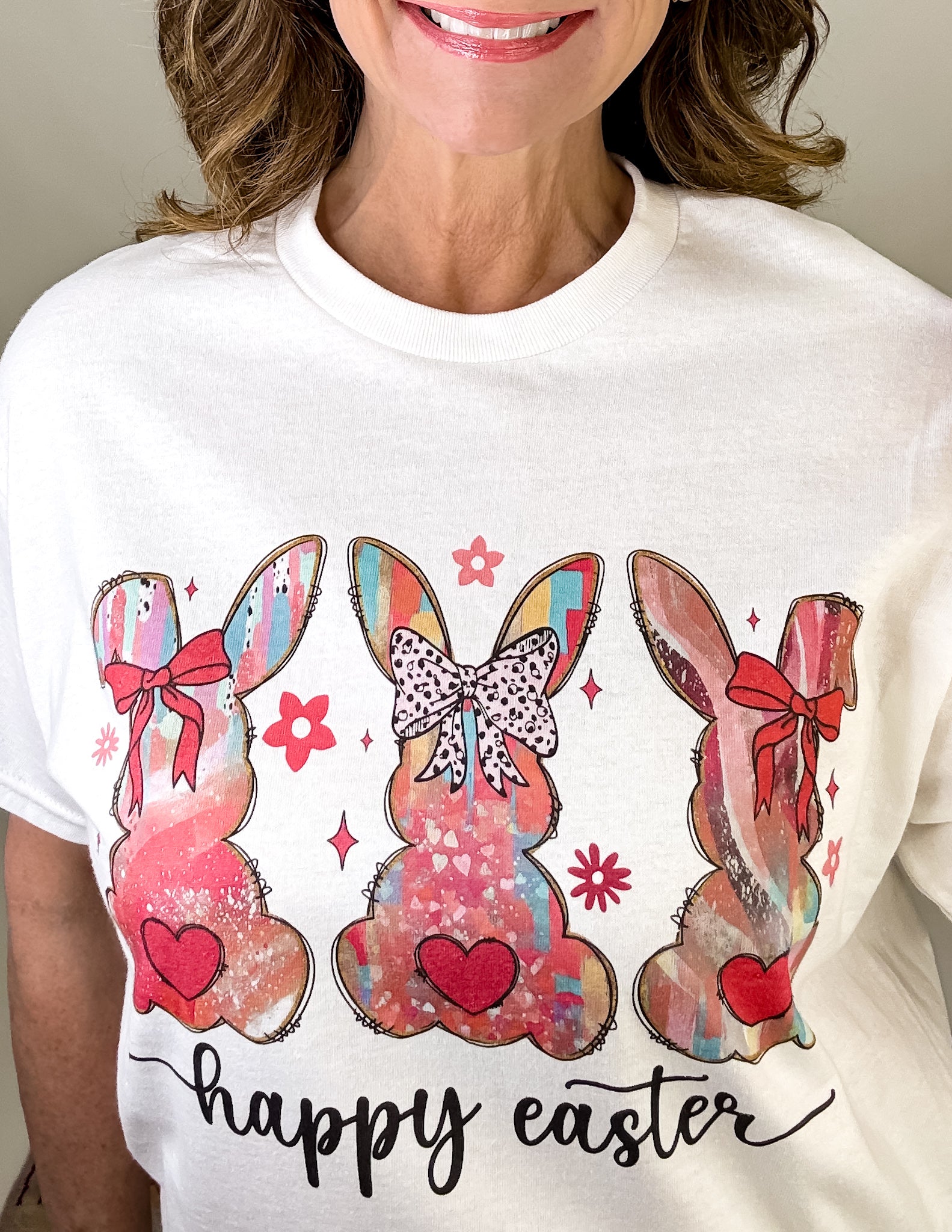 Preppy Easter Bunny T-Shirt - White